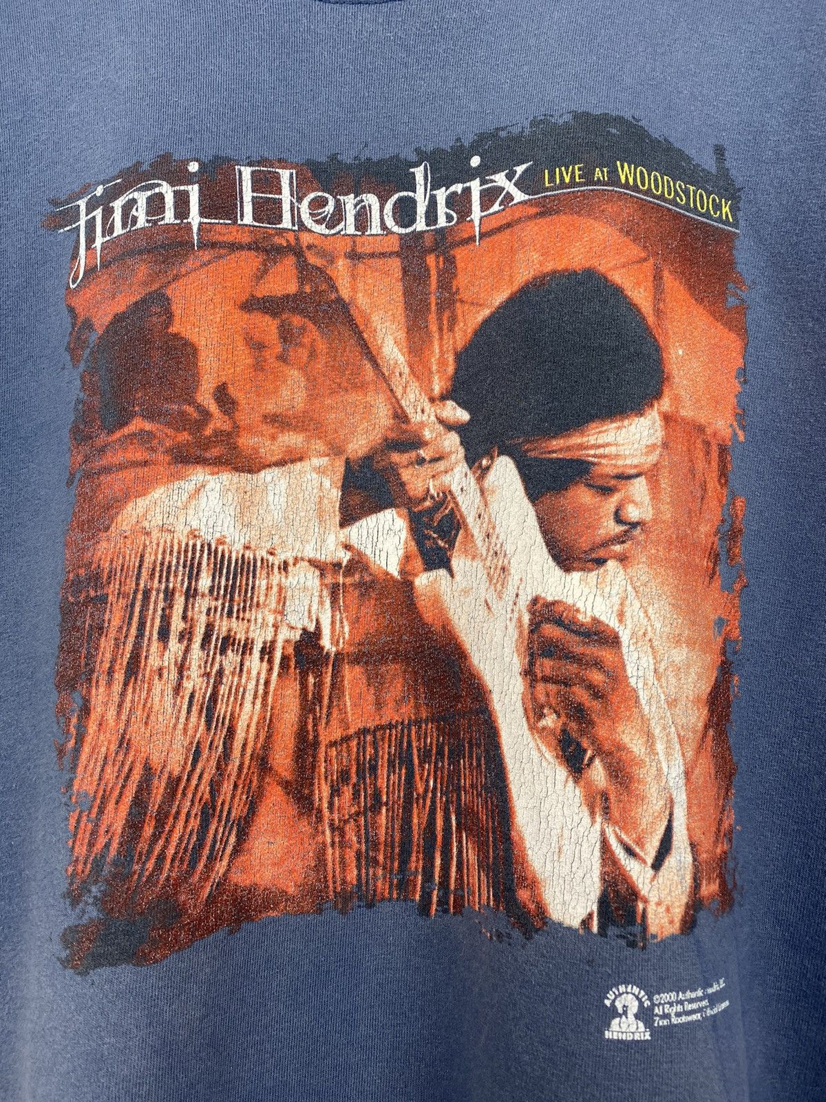Band Tees Vintage Jimi Hendrix Live At Woodstock 2000 T Shirt Cobain Size US M / EU 48-50 / 2 - 2 Thumbnail