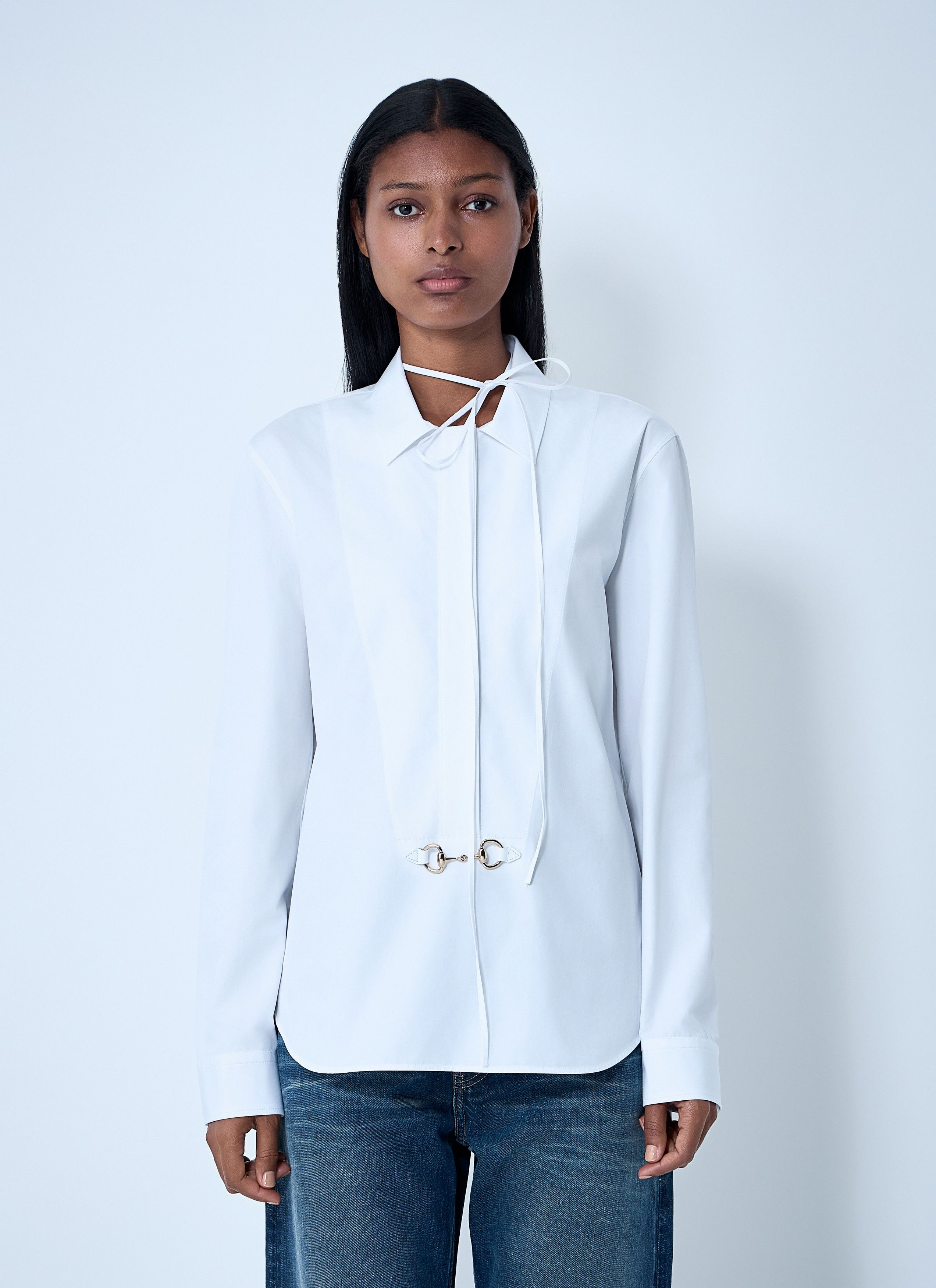 Gucci Button-Down Horsebit Shirt Size M / US 6-8 / IT 42-44 - 1 Thumbnail