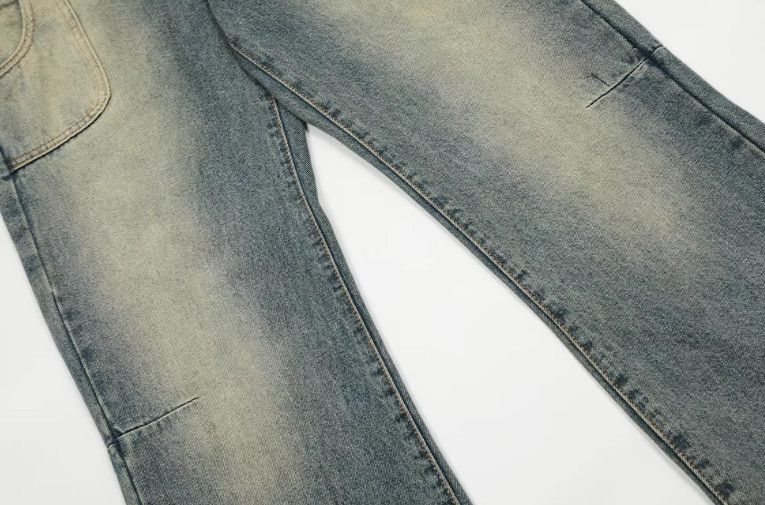 Vintage Men's American loose casual distressed straight washed jeans Size US 32 / EU 48 - 5 Thumbnail