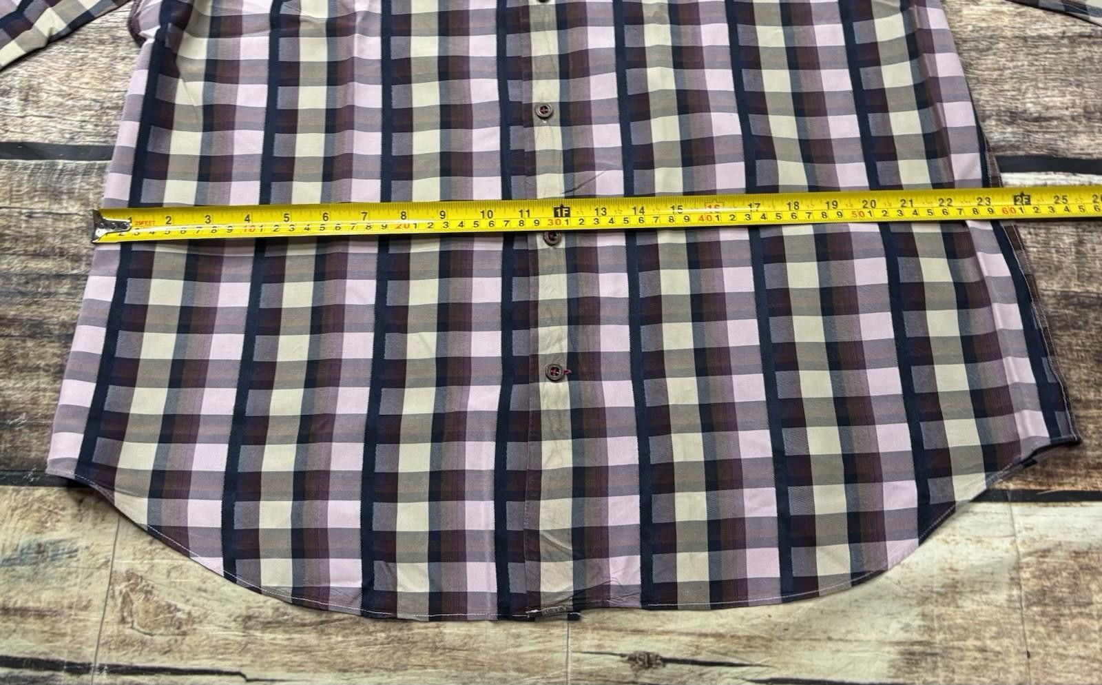 Tommy Bahama Tommy Bahama Shirt Mens Large Silk Check Purple Pockets Size US L / EU 52-54 / 3 - 11 Thumbnail