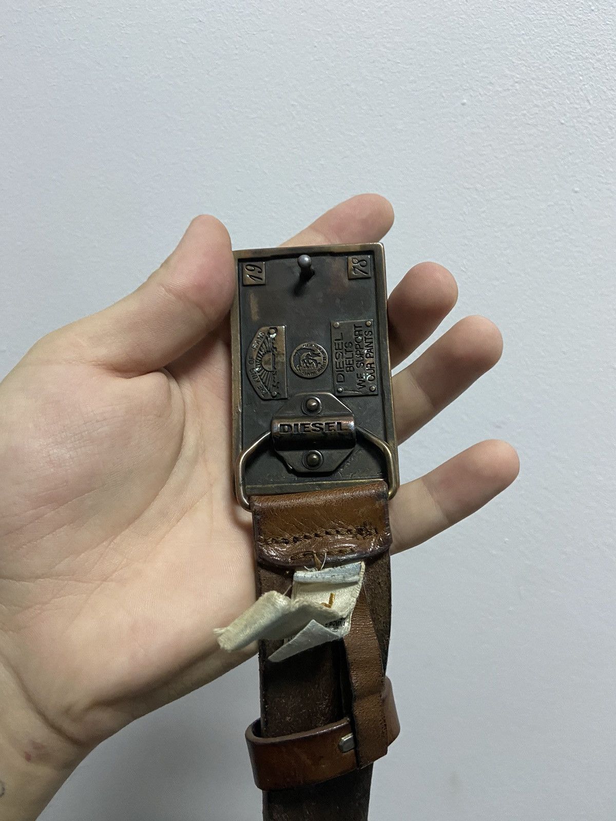 Diesel × Vintage Diesel belt leather vintage made in Italy avant Garde Size ONE SIZE - 4 Thumbnail