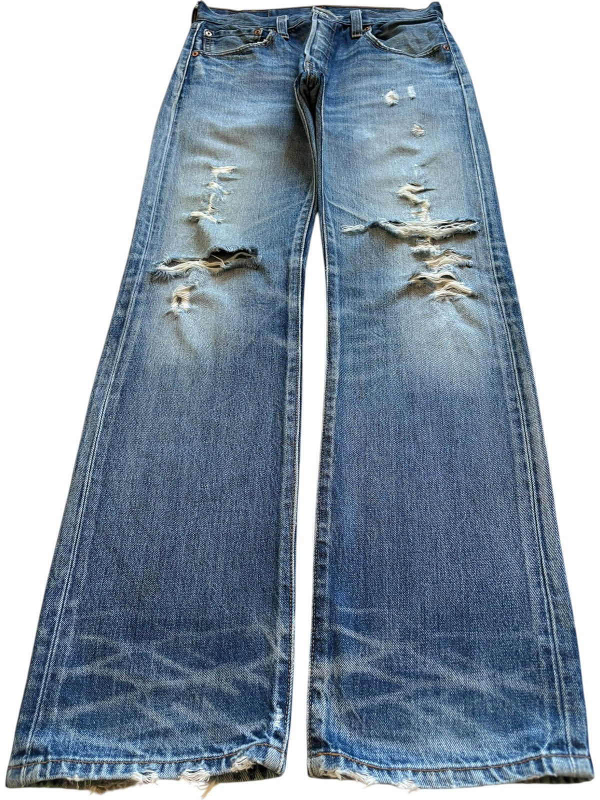 Levi's Vintage 90s Levis 501 Mud Wash Distressed Loose Jeans Size US 32 / EU 48 - 1 Thumbnail