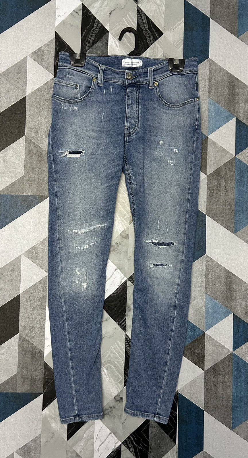 If Six Was Nine 🔥 Vintage PMDS Distressed Denim Size US 28 / EU 44 - 1 Thumbnail