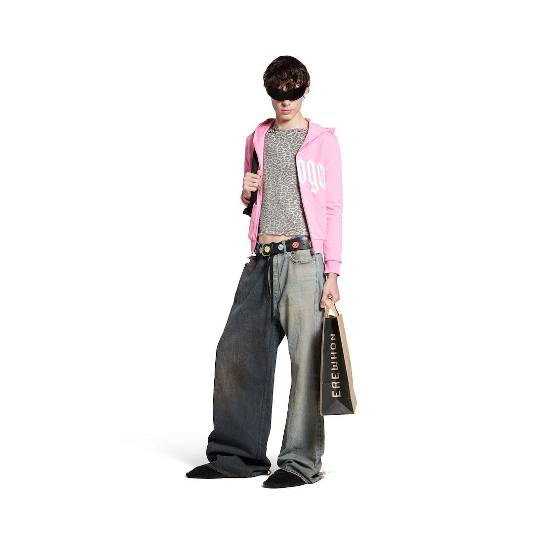 Balenciaga o1mt1gz0525 Fifty-Fifty Jeans Pant in Grey/Light Blue Size US 30 / EU 46 - 2 Thumbnail