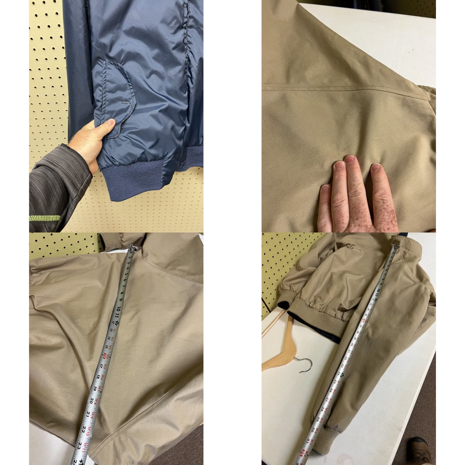 Lands' End VINTAGE Lands' End Reversible CLUB Jacket Windbreaker M Blue-tan 90s 2-Tone Windbreaker Men Size M Size US M / EU 48-50 / 2 - 8 Thumbnail