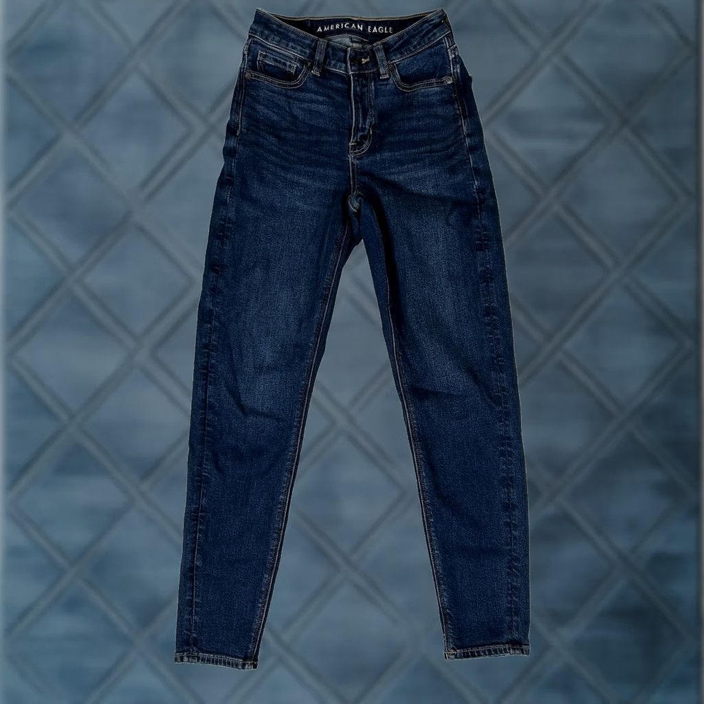 American Eagle Outfitters American Eagle Outfitters Mom Jean Skinny Jeans Women's Size 0 Regular Blue Denim AEO Size 25" / US 0 / IT 36 - 1 Thumbnail