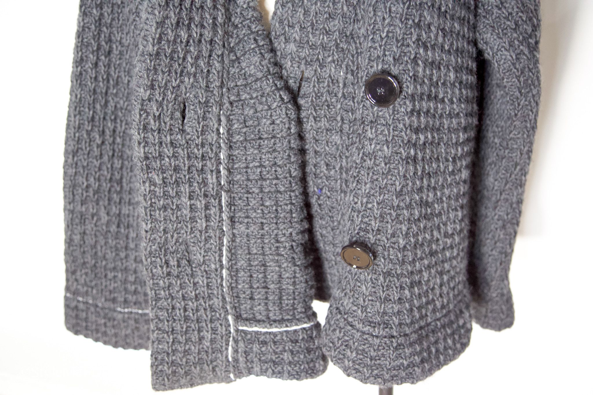 Maison Margiela MM6 Maison Margiela Oversize Waffle Weave Wool Blend Sweater Size XL / US 12-14 / IT 48-50 - 6 Thumbnail