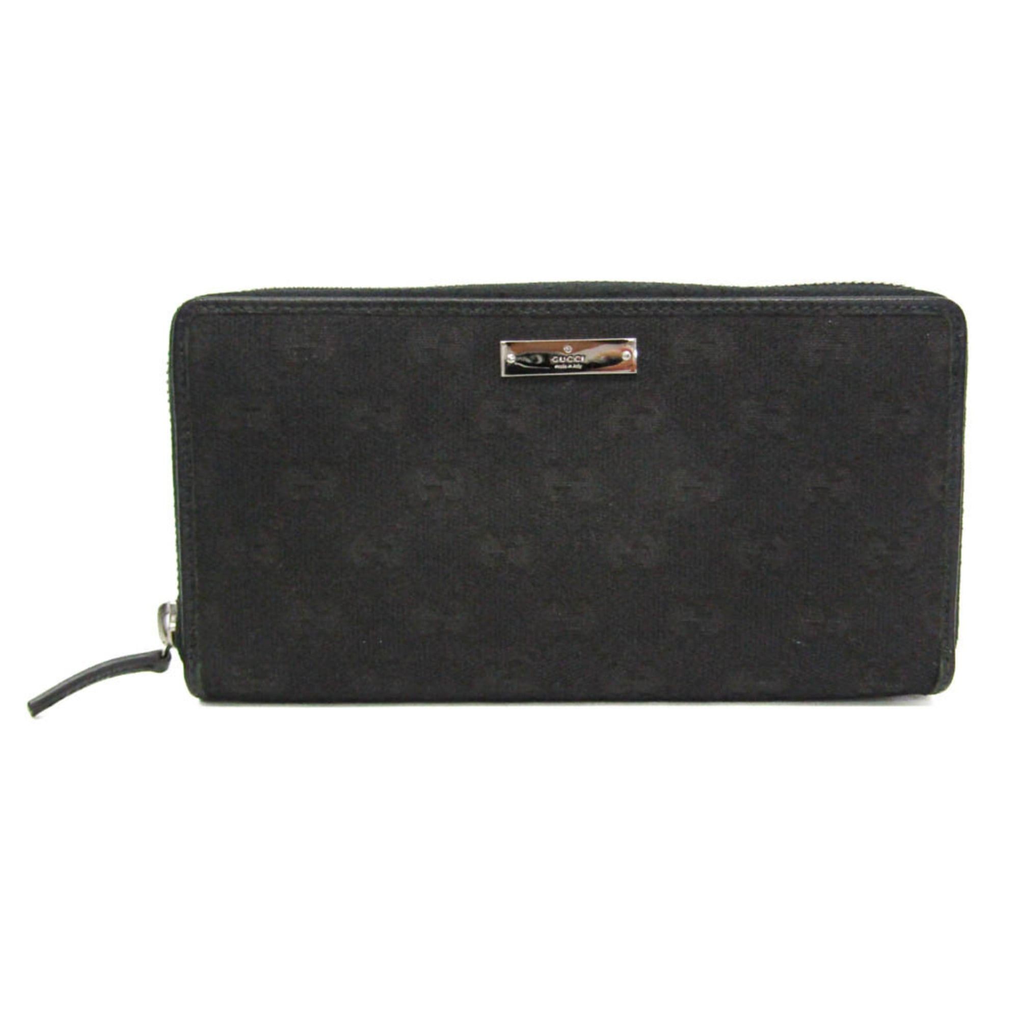 Gucci Gucci 307980 Women,Men GG Canvas,Leather Long Wallet (bi-fold) Black Size ONE SIZE - 1 Thumbnail