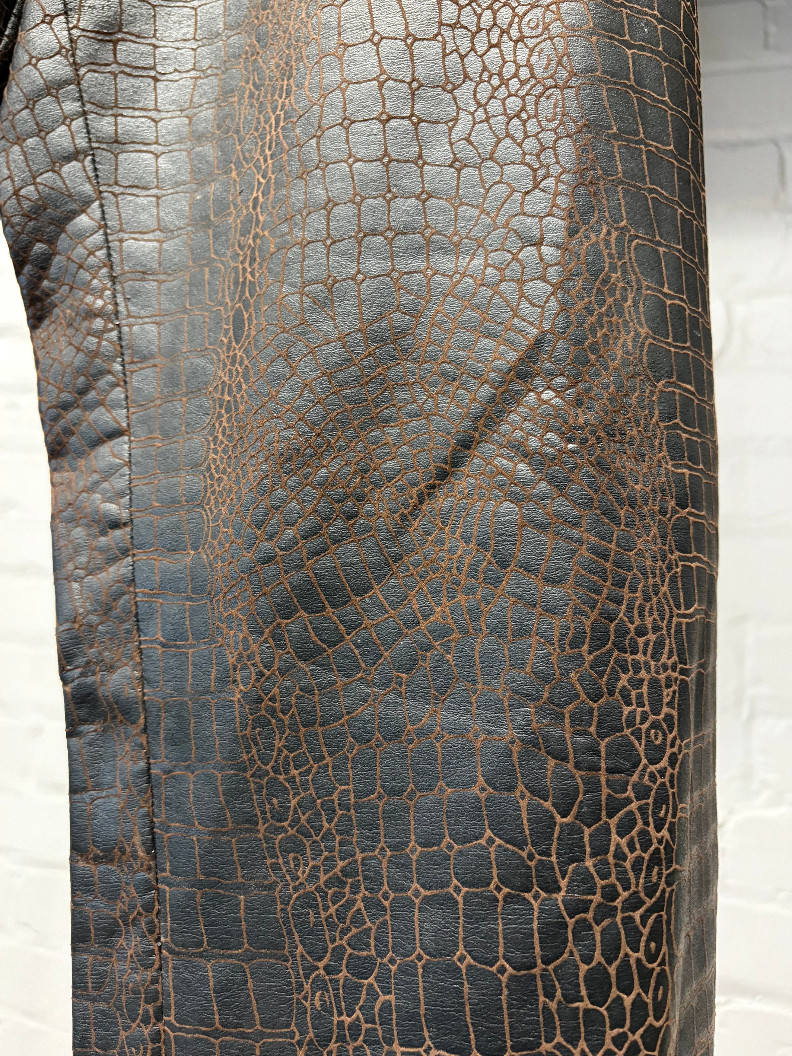 Jean Paul Gaultier Jean Paul Gaultier Homme Crocodile Embossed Leather Pants Size US 32 / EU 48 - 2 Thumbnail