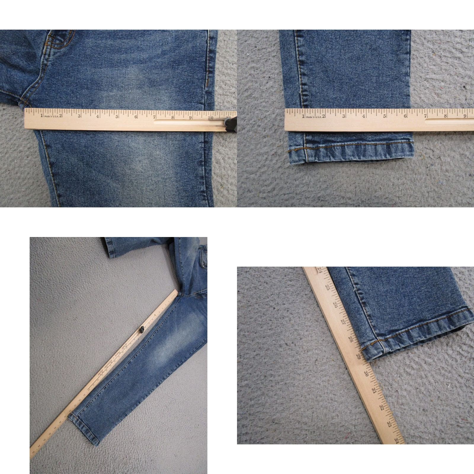 Vintage Stitches Jeans Blue Stretch Denim Straight Leg Mens Size 34x30 Size US 34 / EU 50 - 8 Thumbnail