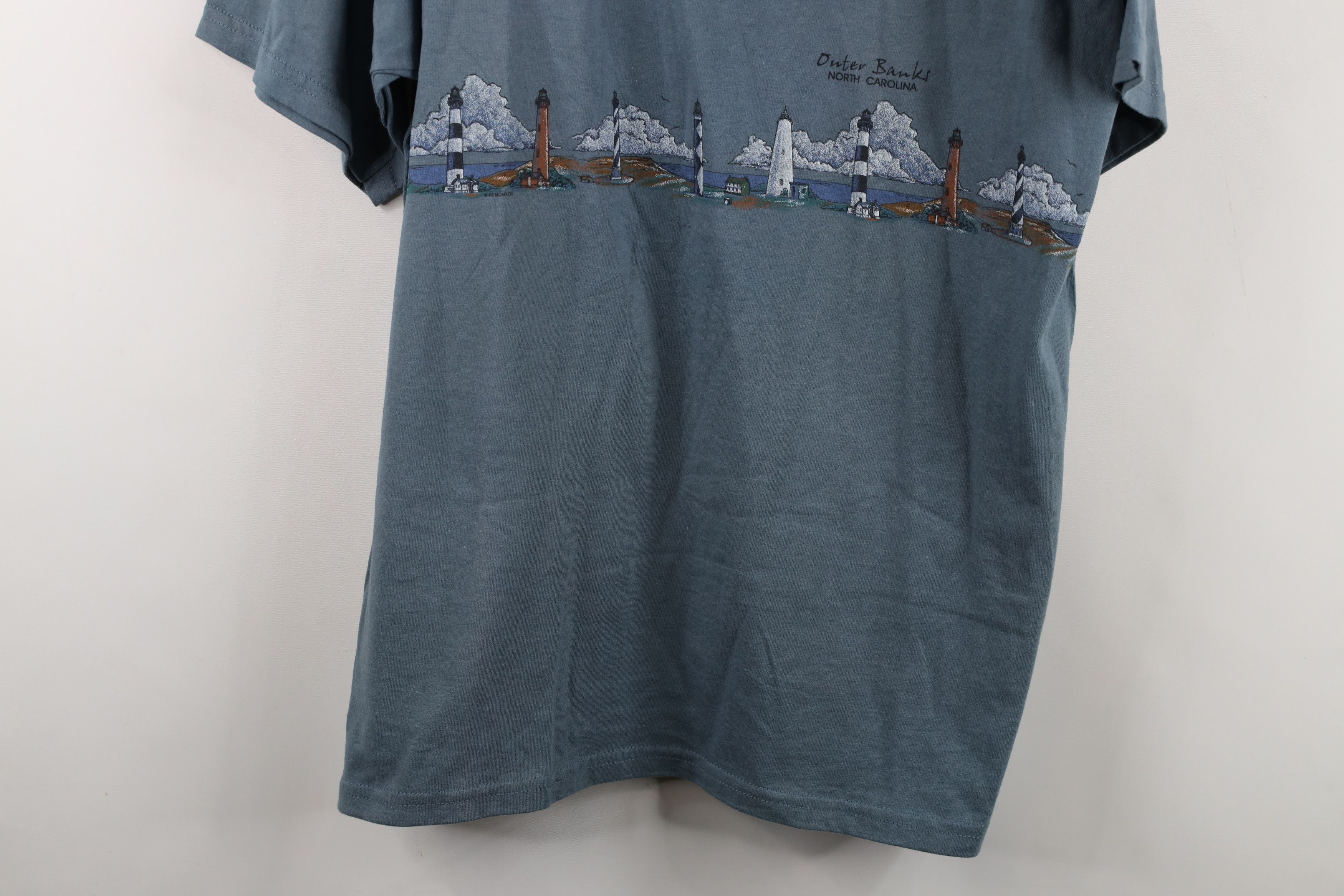 Vintage Deadstock Vintage 90s Streetwear Lighthouse Print T-Shirt Size US L / EU 52-54 / 3 - 3 Thumbnail