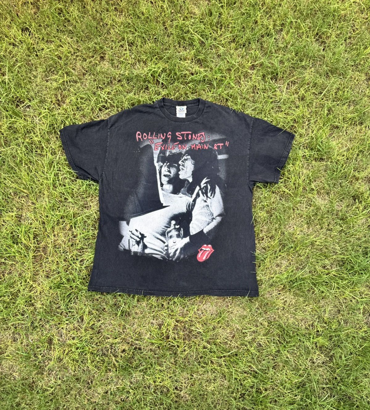 The Rolling Stones Vintage The Rolling Stones Exile On Main St Tie Dye T Shirt Size US XL / EU 56 / 4 - 1 Thumbnail
