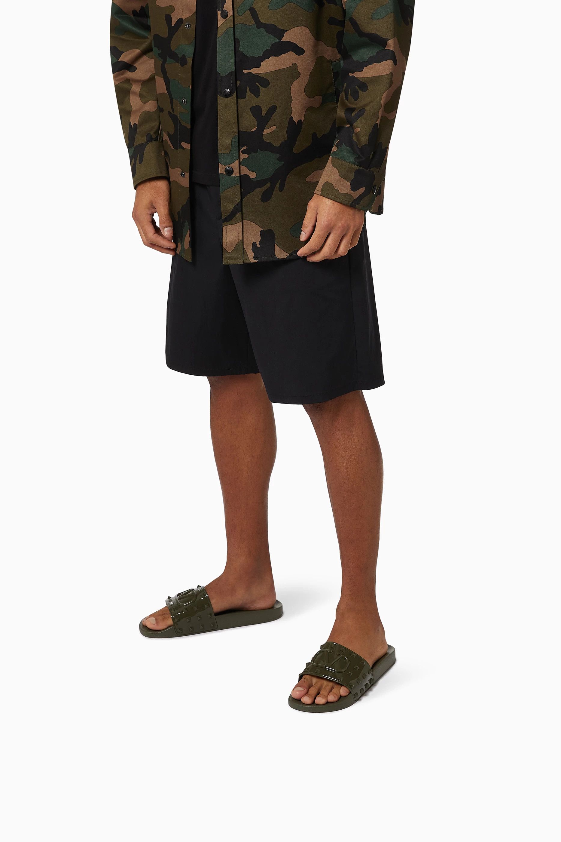 Valentino o1y0525 Logo Slippers in Dark Green Size US 7 / EU 40 - 4 Thumbnail