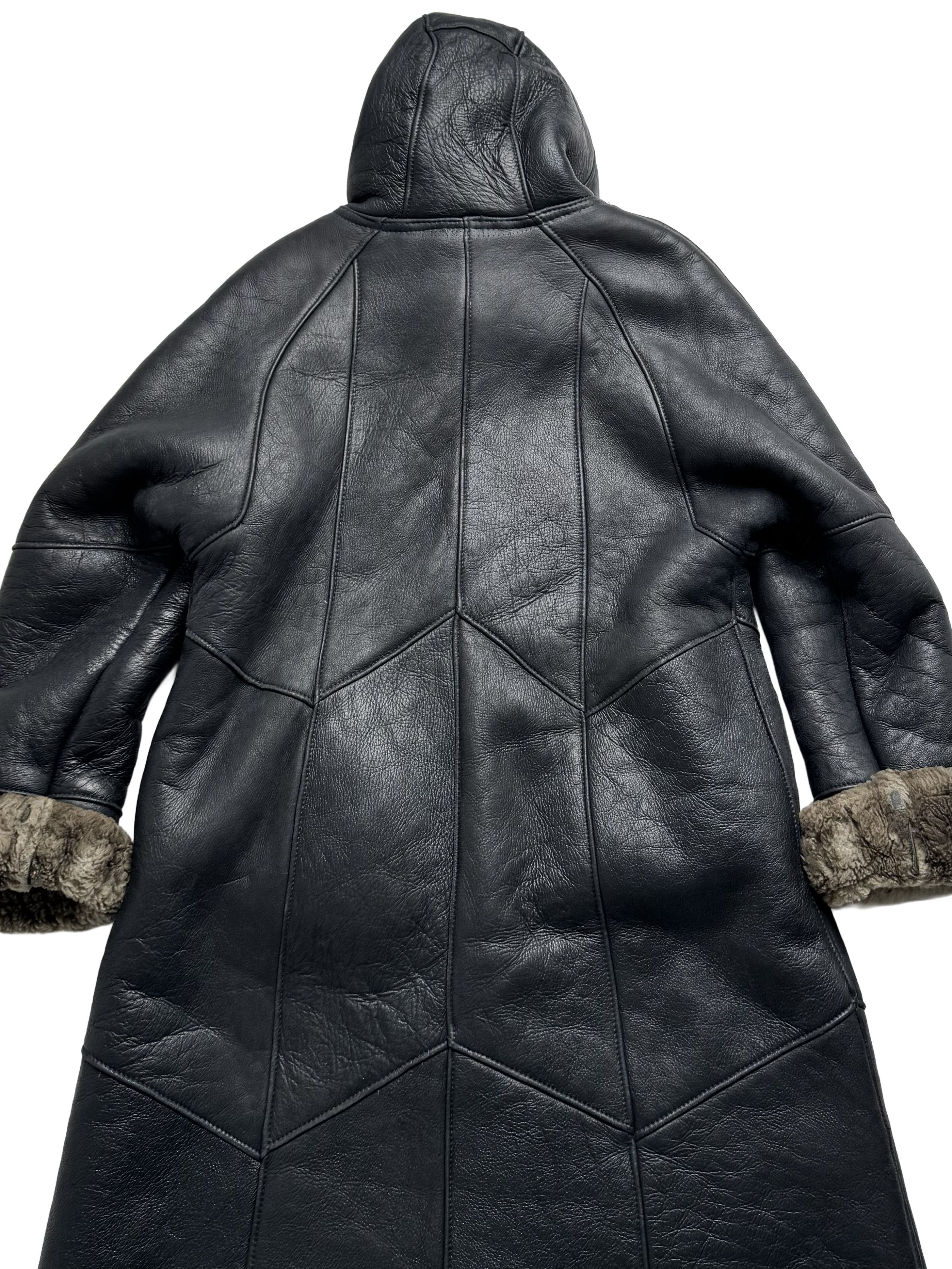Vintage Vintage Real Sheepskin Hooded Coat Size L / US 10 / IT 46 - 21 Thumbnail