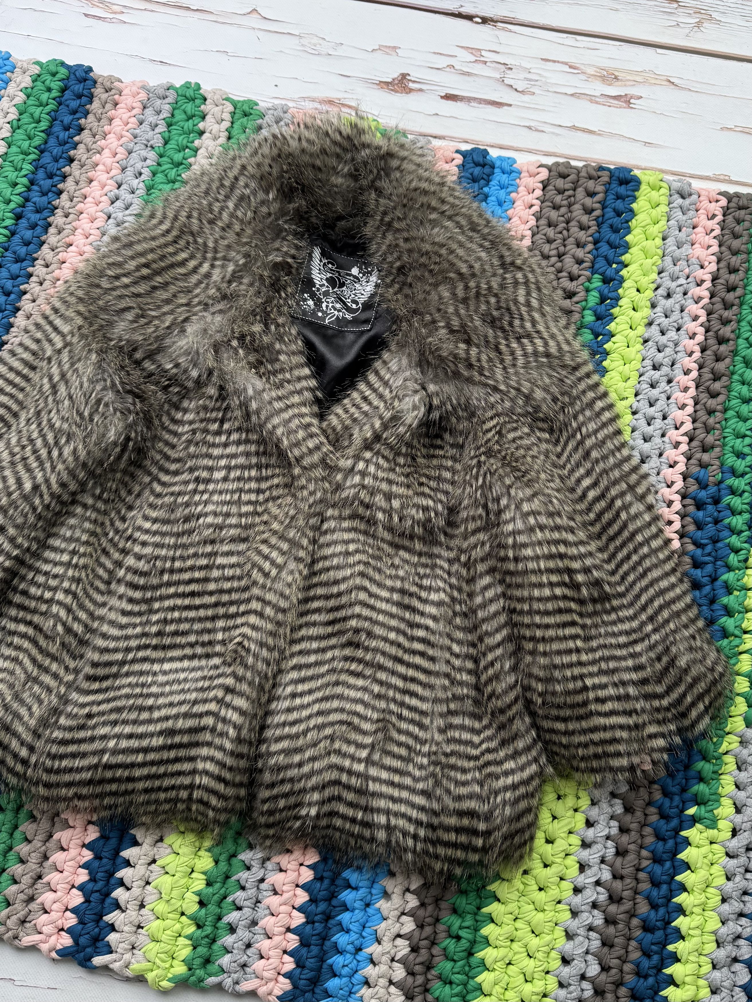 Japanese Brand Vintage Cropped Faux Fur Coat (ET1)(D15) Size XS / US 0-2 / IT 36-38 - 3 Thumbnail
