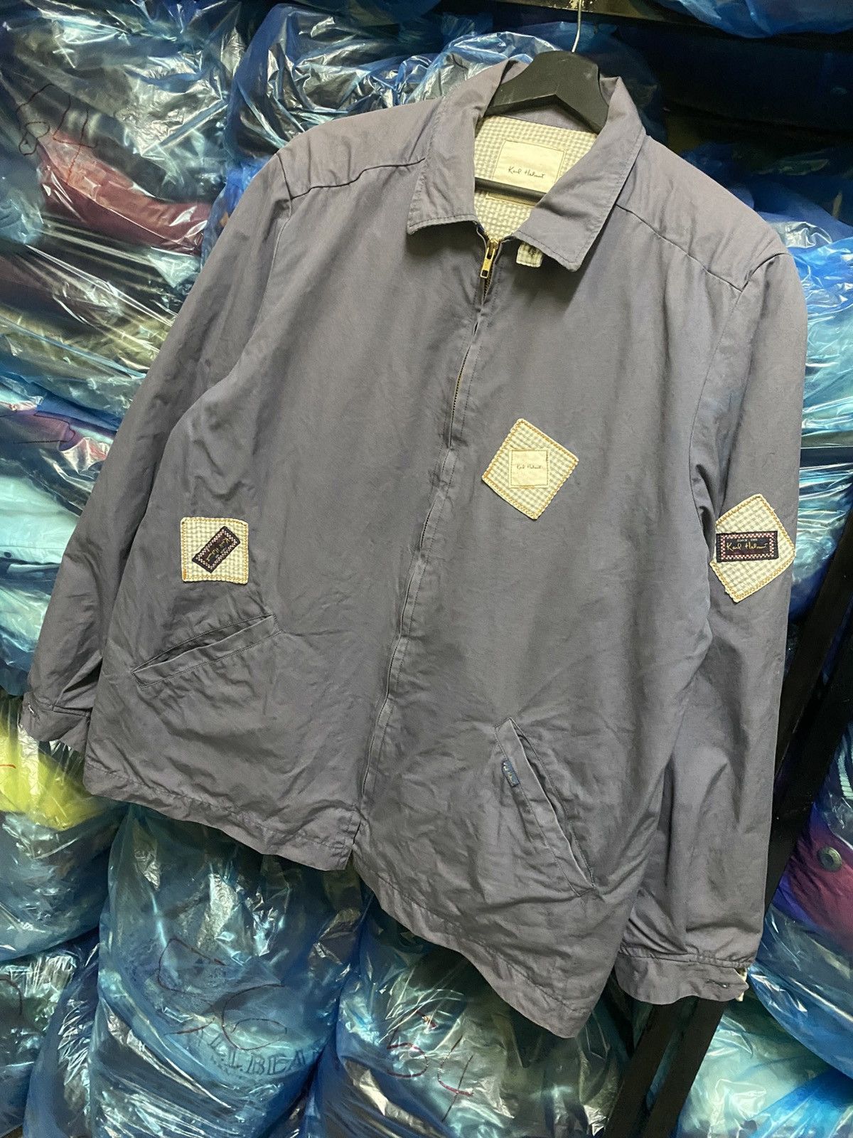 Karl Helmut Karl Helmut Embroidered Gingham-Lined Zip Patchwork Accents Size US XL / EU 56 / 4 - 2 Thumbnail