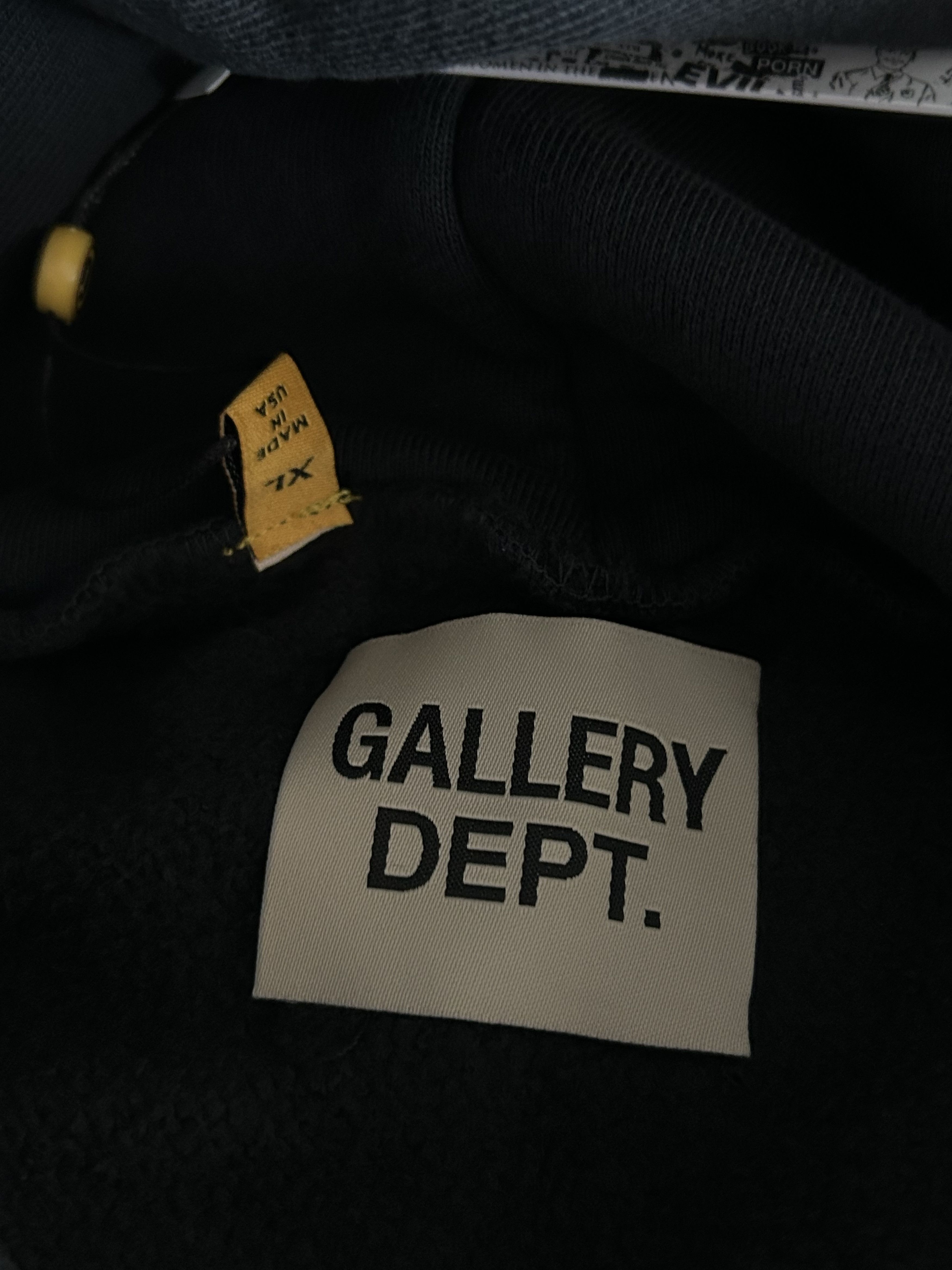 Gallery Dept. Gallery Dept Black & White DEPT Logo Cut Off Hoodie Size US XS / EU 42 / 0 - 3 Thumbnail