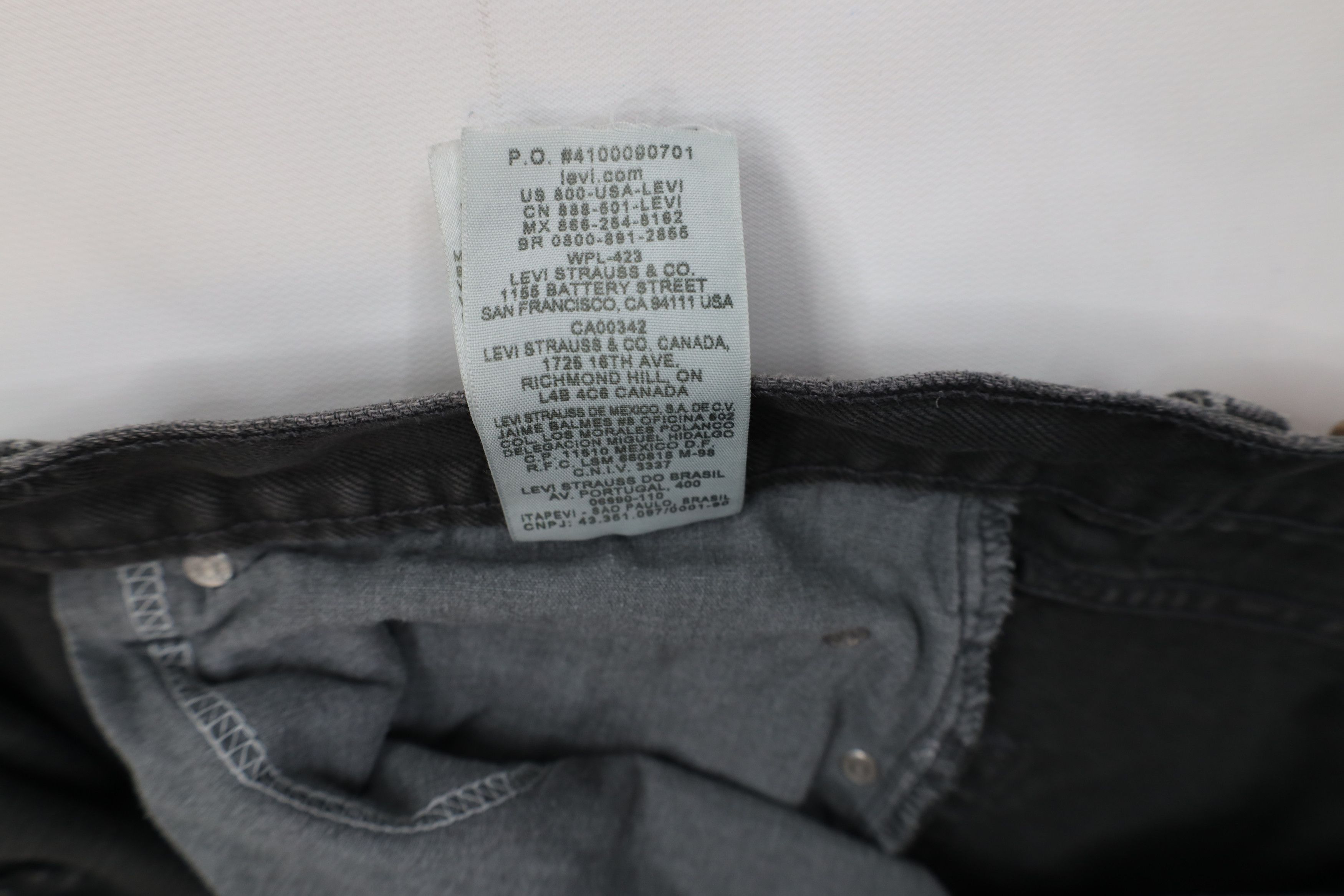 Levi's Vintage Y2K Levis 505 Regular Straight Leg Denim Jeans Gray Size US 40 / EU 56 - 10 Thumbnail