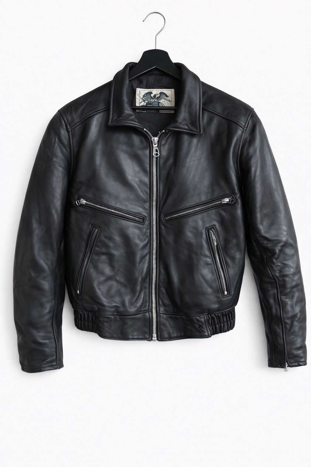 Vintage Vintage H.I.S. Genuine Leather Bomber Jacket Black | Classic Size US M / EU 48-50 / 2 - 1 Thumbnail