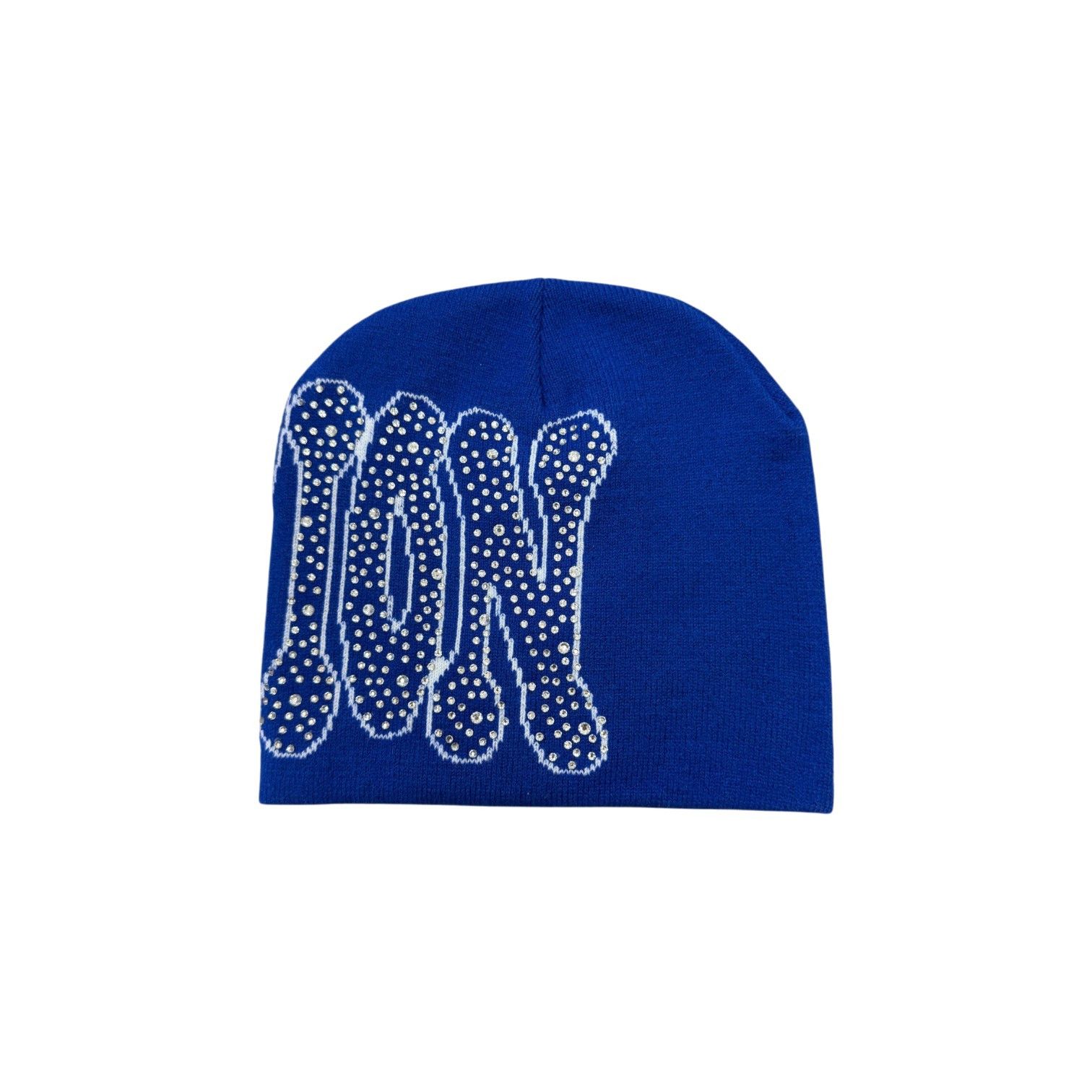 Other Mixed Emotions 'Rhinestone' Blue Beanie Size ONE SIZE - 2 Thumbnail