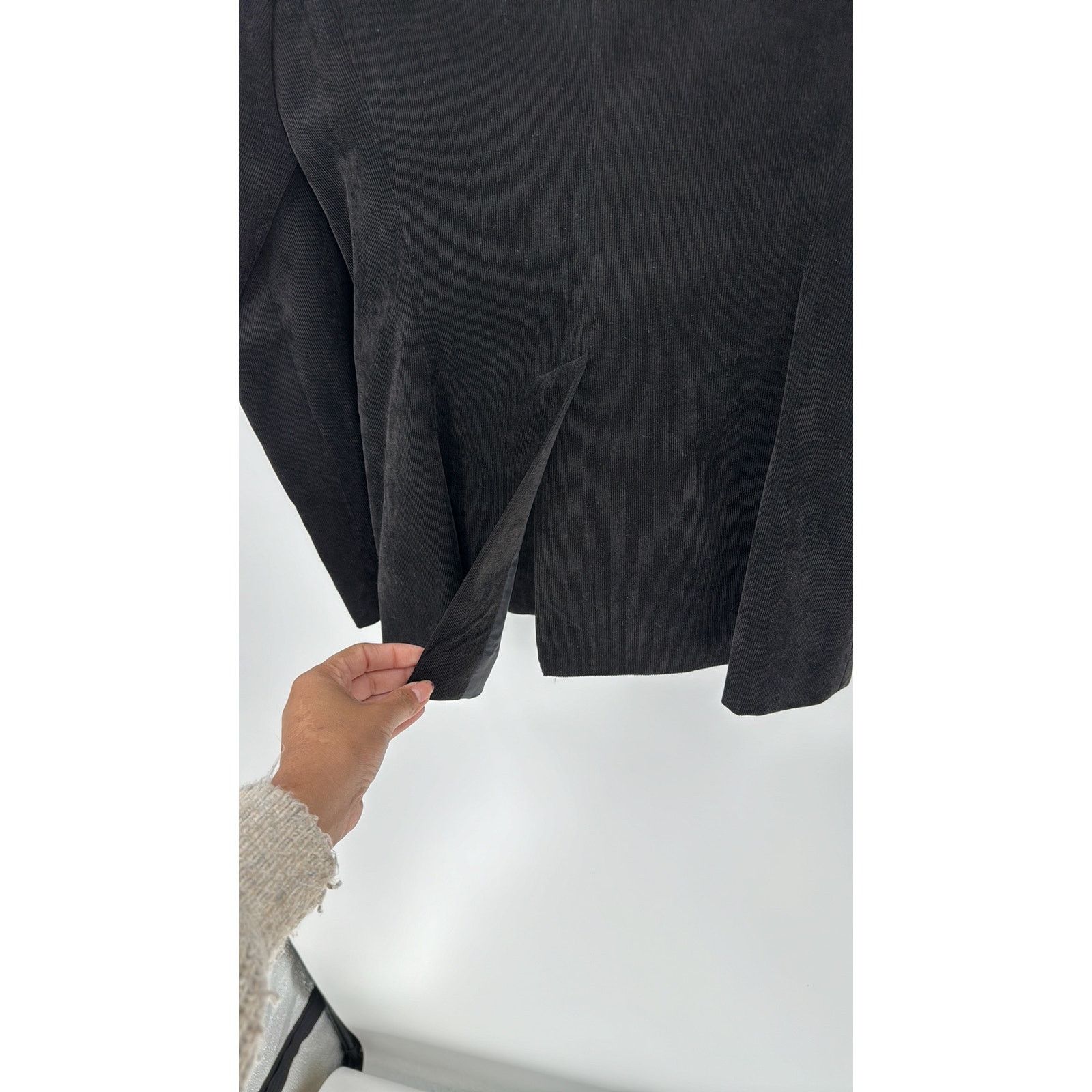 Norma Kamali NORMA KAMALI BLACK SINGLE BREASTED corduroy blazer size xs Size XS / US 0-2 / IT 36-38 - 7 Thumbnail