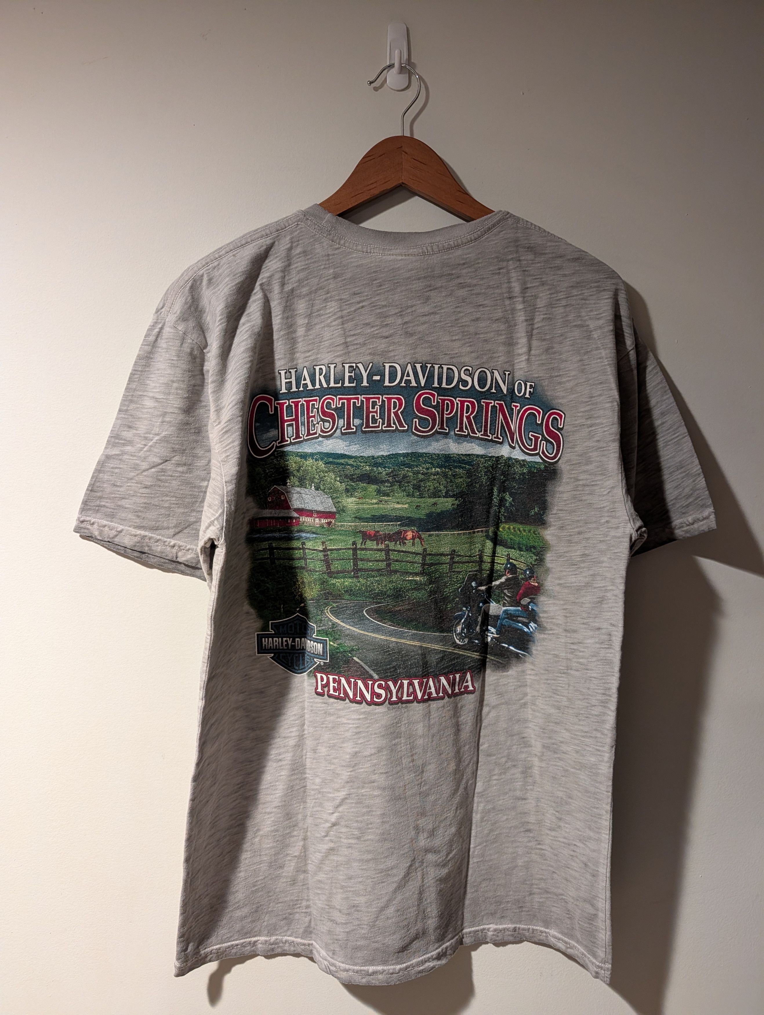 Harley Davidson Vintage Harley Davidson Chester Springs Pennsylvania T-Shirt Size US L / EU 52-54 / 3 - 1 Thumbnail