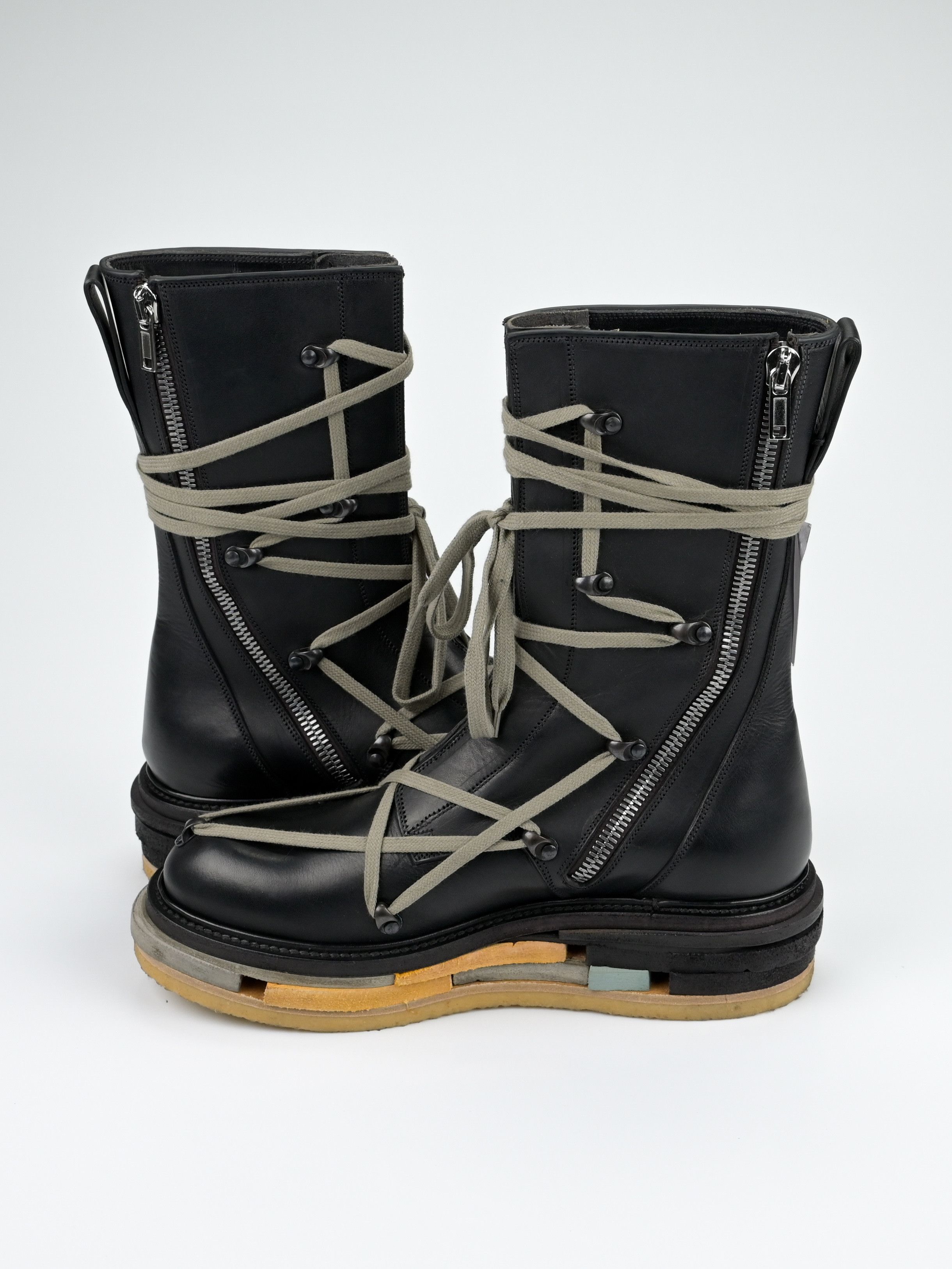 Rick Owens F/W 2017 Glitter Hexagram Creeper Boots Lego Sole Size US 10.5 / EU 43-44 - 6 Thumbnail