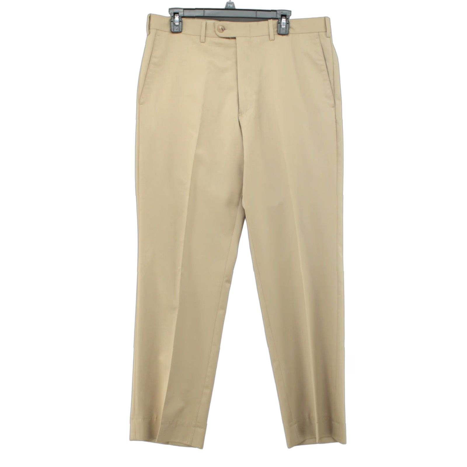 Vintage JB Britches Dress Pants Beige 100% Wool Pleated Trousers 35X31 Men’s Regular Inseam 31" Straight Leg Preppy Dress Pants Mens Size US 35 - 1 Thumbnail