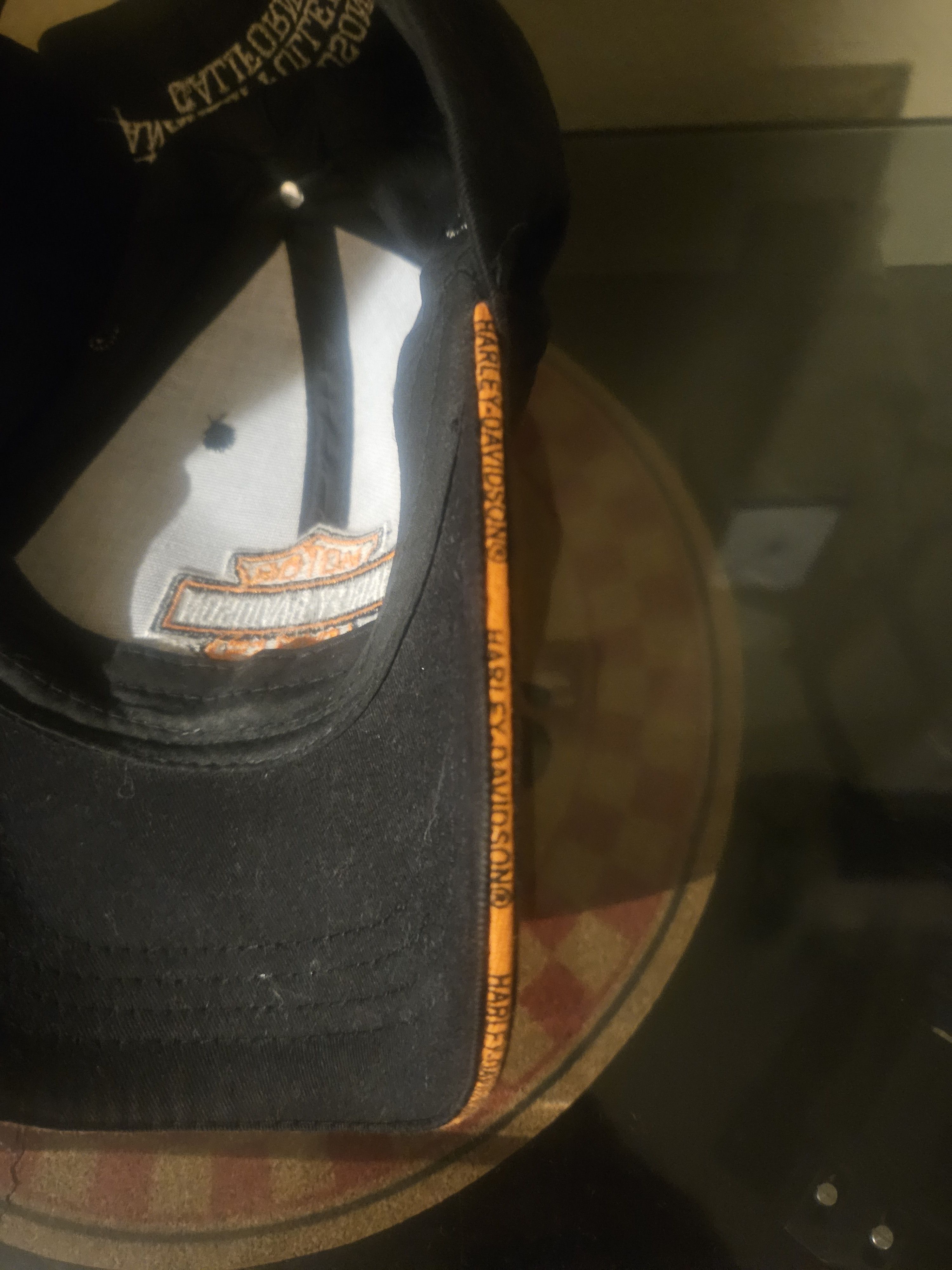Harley Davidson Harley Davidson Y2K Anahemim Fullerton California Biker Hat Size ONE SIZE - 5 Thumbnail
