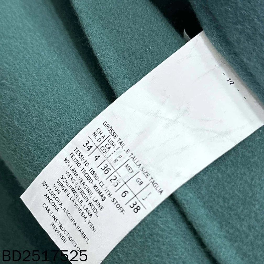 MaxMara Lagoon Green Wool Coat Women's 38