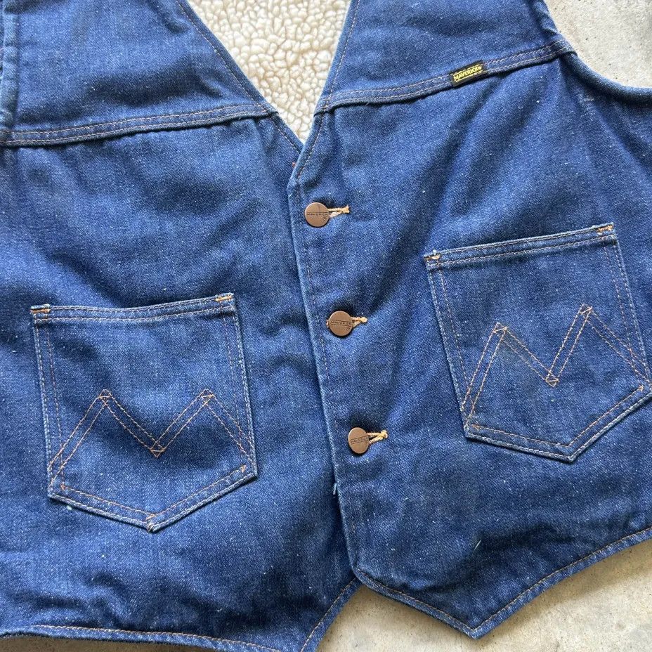JCPenney Vintage 70s Maverick Denim Vest Sherpa Lined Size Large Size US L / EU 52-54 / 3 - 2 Thumbnail
