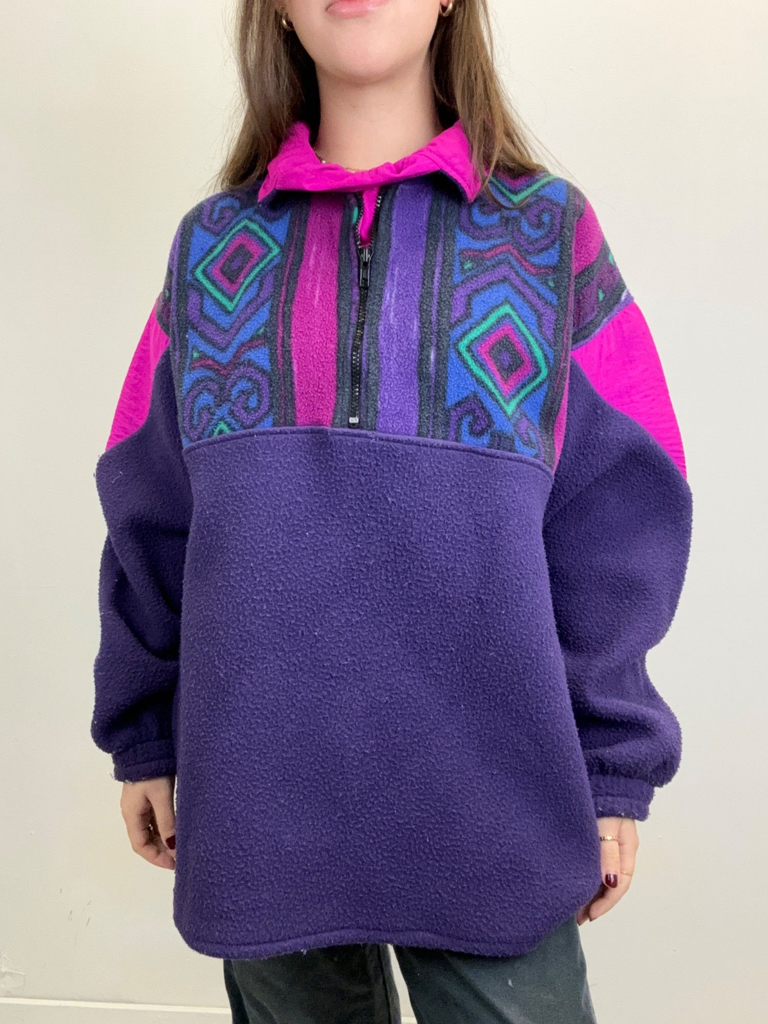 Charlotte Olympia L Vintage Aztec Olympia Fleece Jacket Size L / US 10 / IT 46 - 1 Thumbnail
