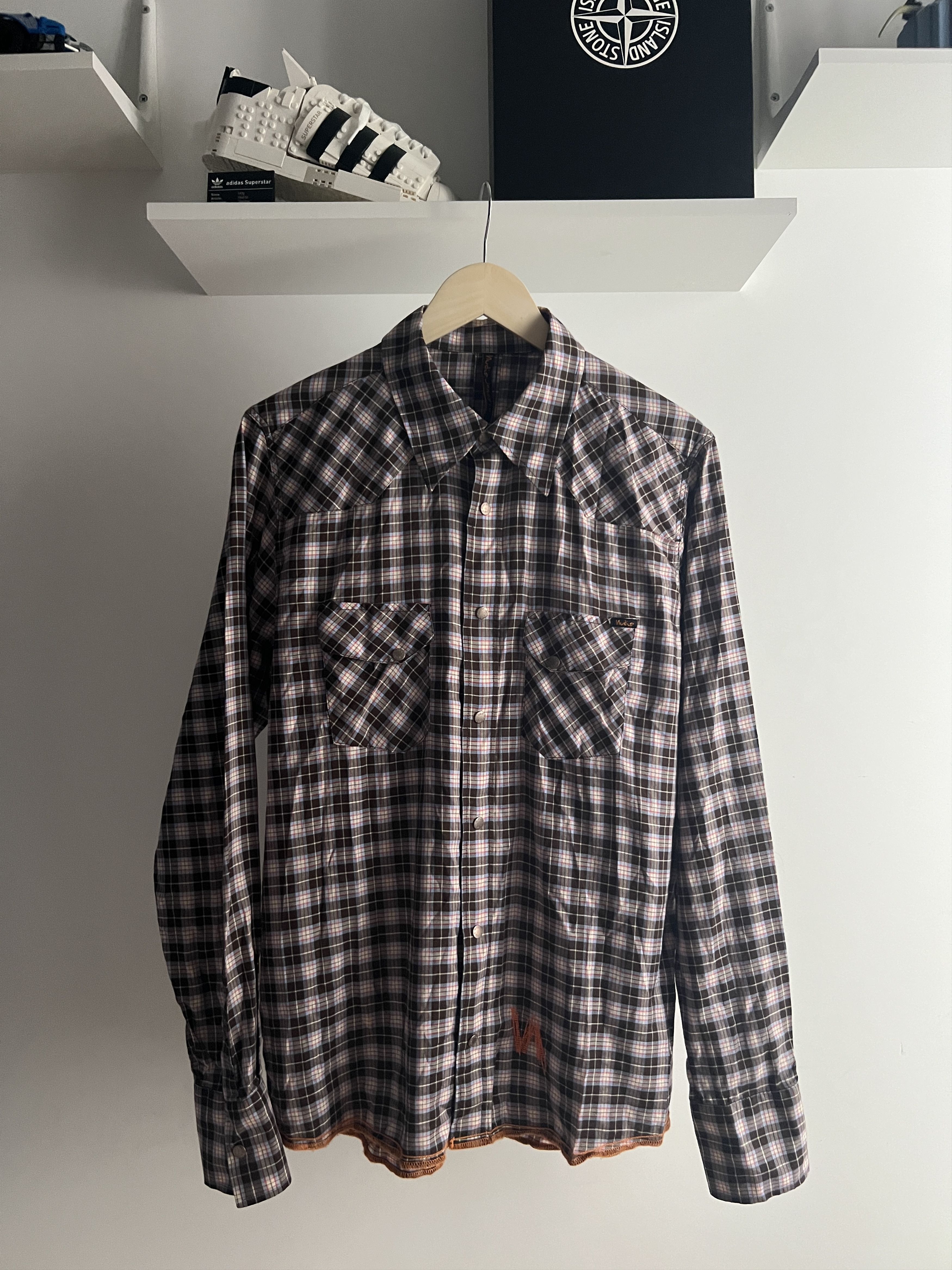 Designer × Japanese Brand × Nudie Jeans Nudie Jeans Checked Shirt Button Up Slim Size US M / EU 48-50 / 2 - 1 Thumbnail