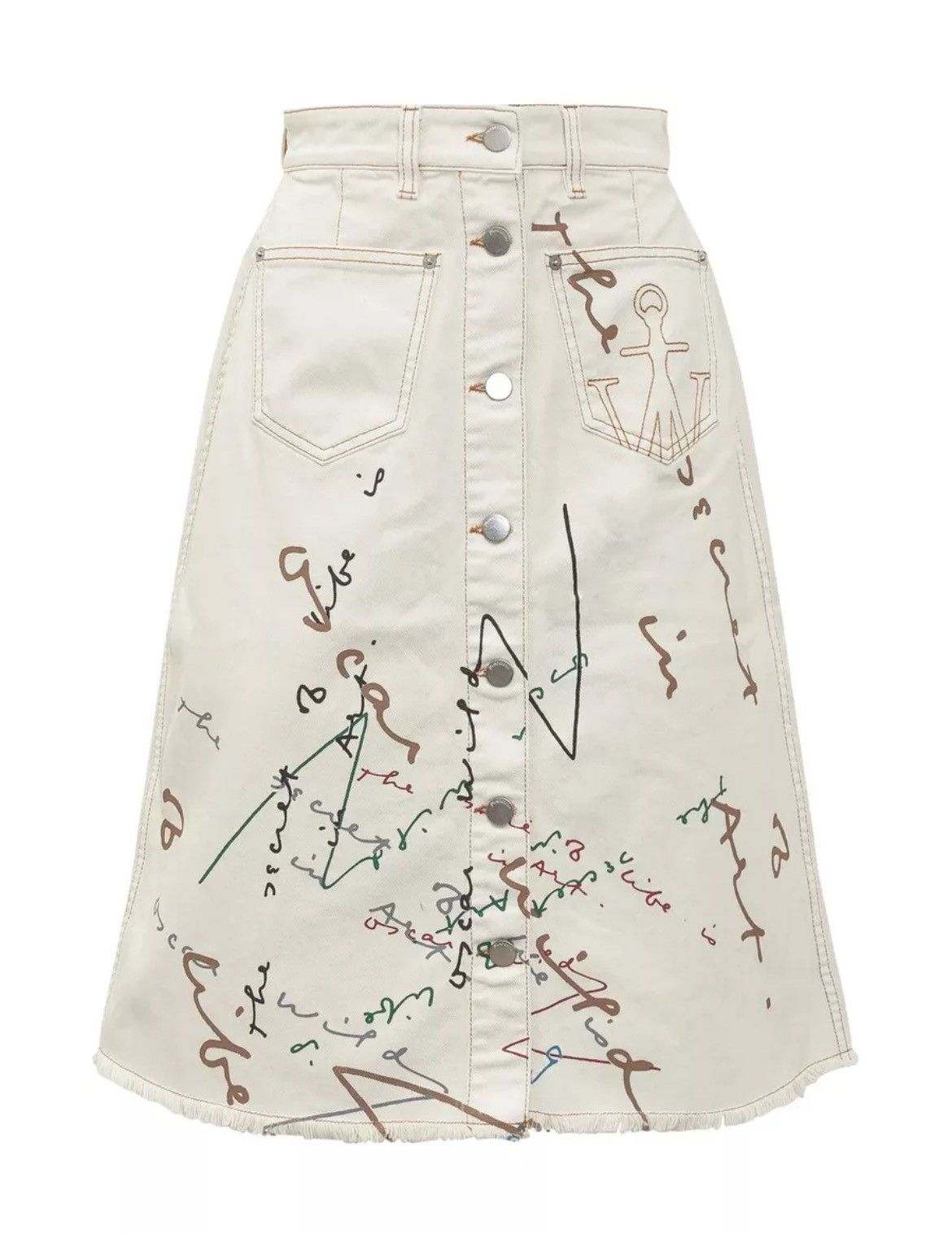 JW Anderson JW Anderson Oscar Wilde Capsule Frayed Hem Skirt Size 27" / US 4 / IT 40 - 1 Thumbnail