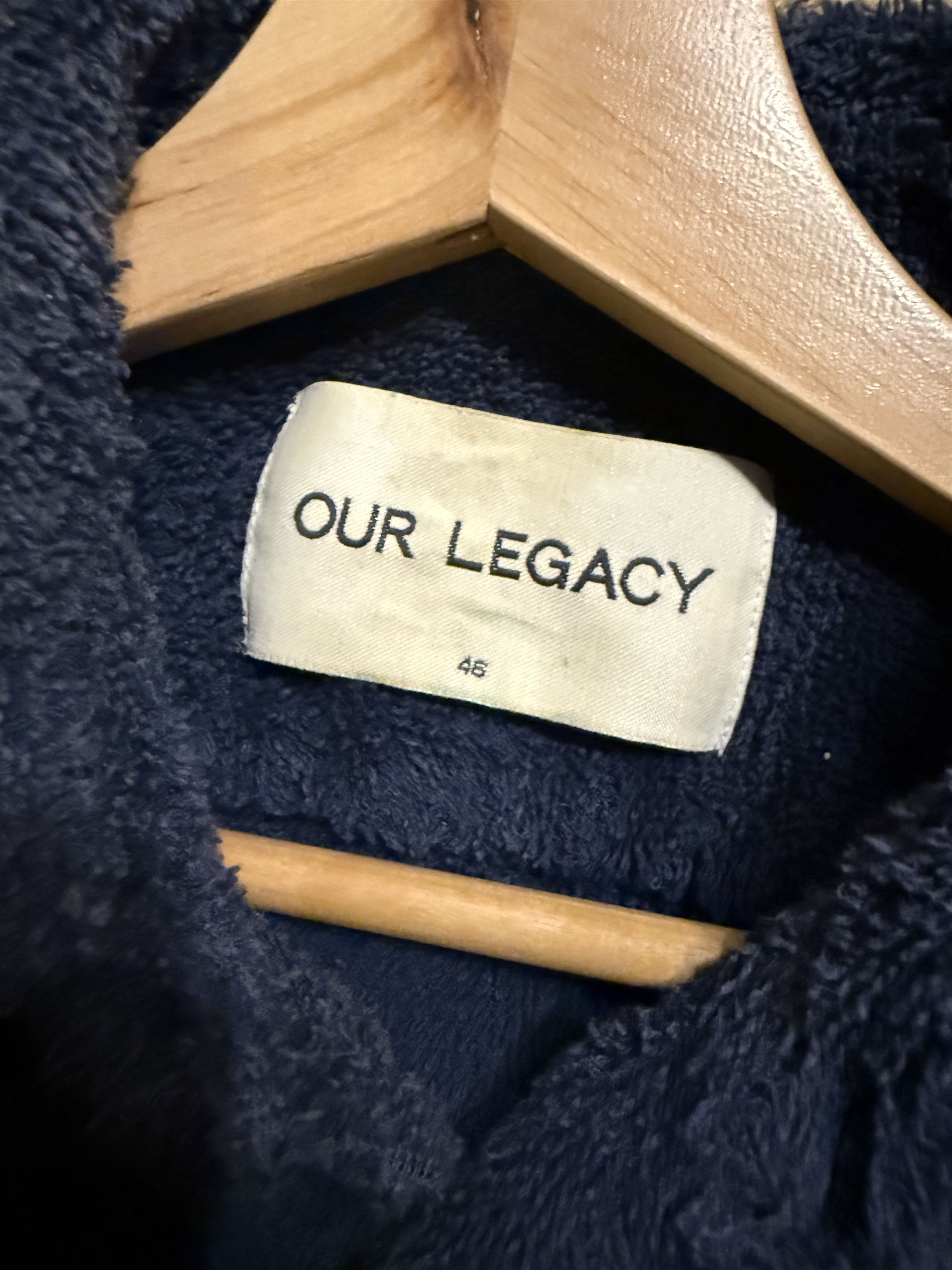 Our Legacy Navy Terry Cloth Button Down Long Sleeve Size US S / EU 44-46 / 1 - 3 Thumbnail