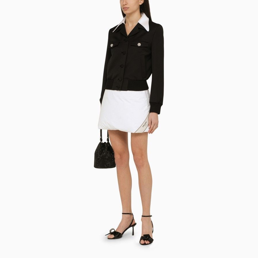 Prada o1d2blof0924 Wool Single-breasted Jacket in Black Size S / US 4 / IT 40 - 2 Thumbnail