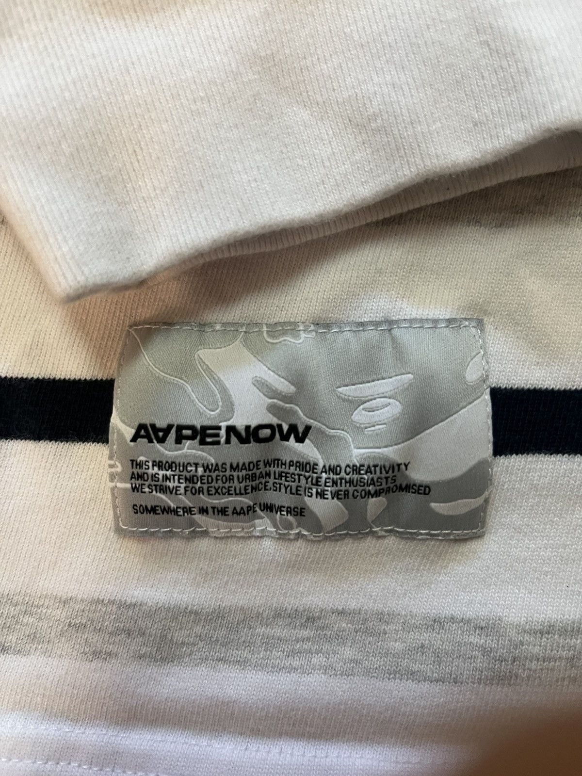 Aape AAPE/BAPE stripped long sleeve shirt Size US XL / EU 56 / 4 - 4 Thumbnail