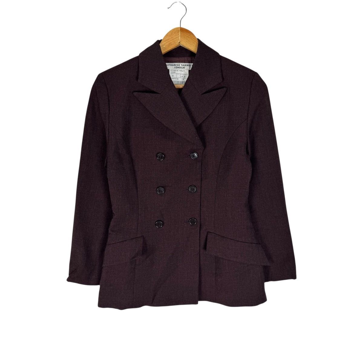 Katharine Hamnett London ☀️KATHARINE HAMNETT LONDON DOUBLE BREASTED BLAZER COAT Size M / US 6-8 / IT 42-44 - 2 Thumbnail