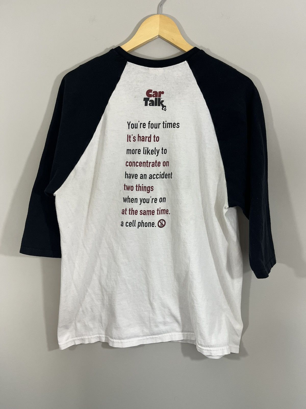 Vintage Anti Texting Driving Faded Baseball Tee Size US L / EU 52-54 / 3 - 6 Thumbnail