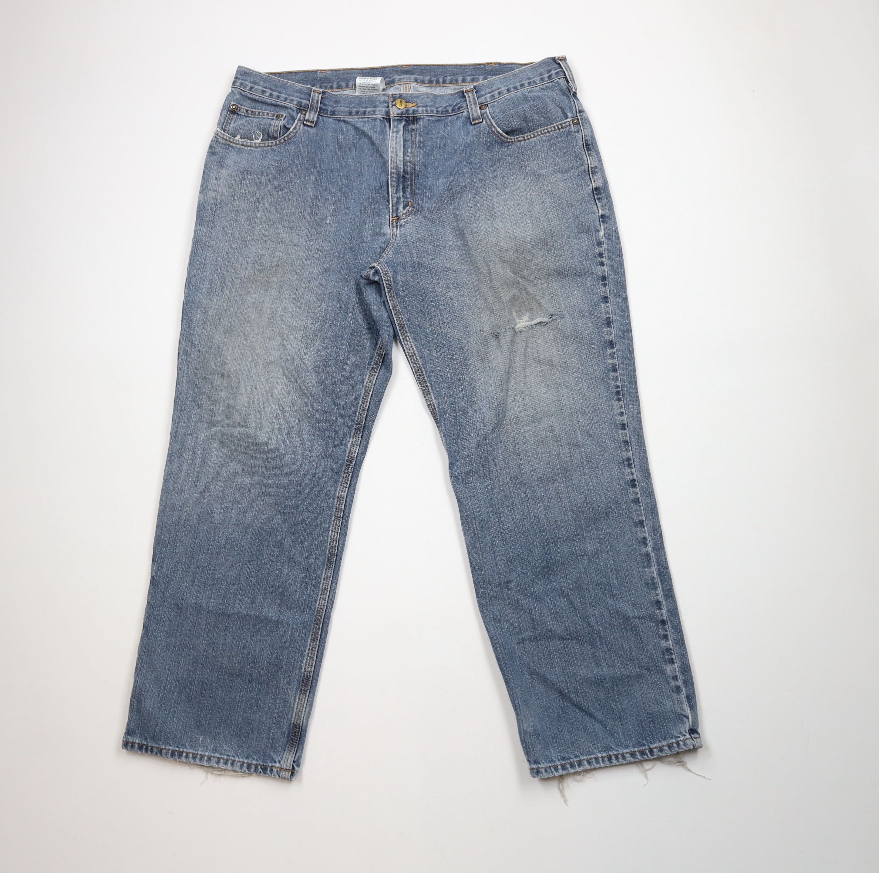 Carhartt × Vintage Vintage Carhartt Relaxed Fit Denim Jeans Blue Cotton Blend Size US 40 / EU 56 - 1 Thumbnail
