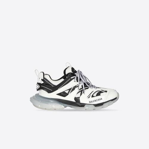 o1la1rc1a1023 Track Sneakers Clear Sole in White & Black
