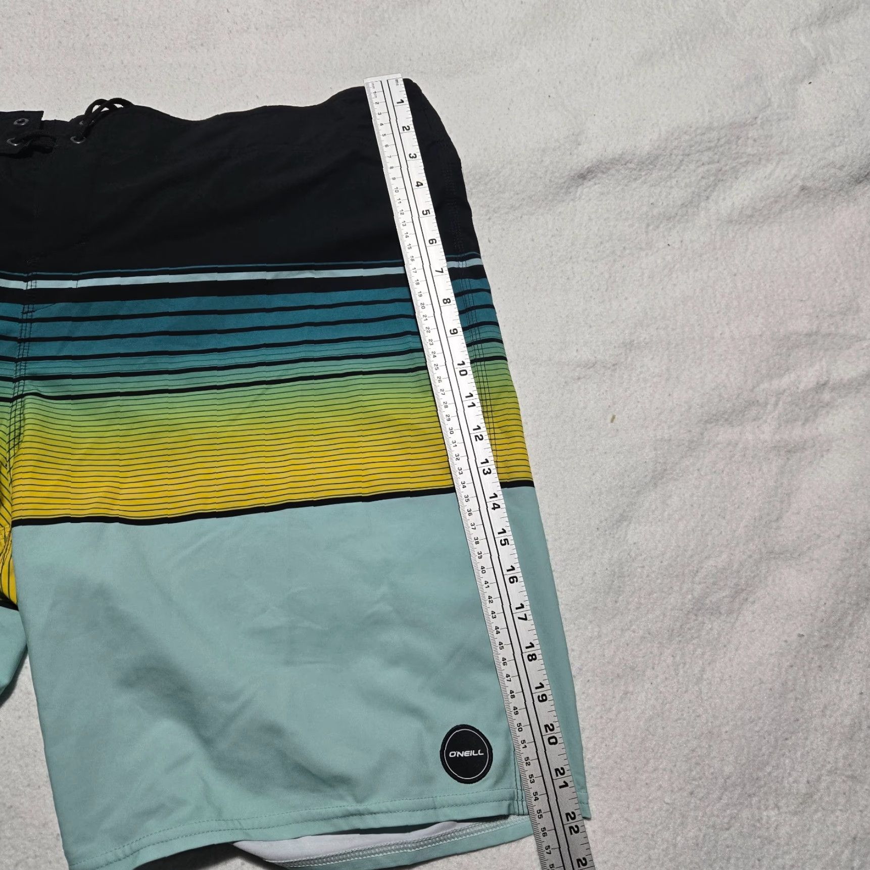 O'Neill O’Neill Swim Trunks Surf Shorts Men 42 Stripe Multicolor Board Shorts Pockets Drawstring Beach 90s (if applicable) Mens Size US 42 / EU 58 - 4 Thumbnail