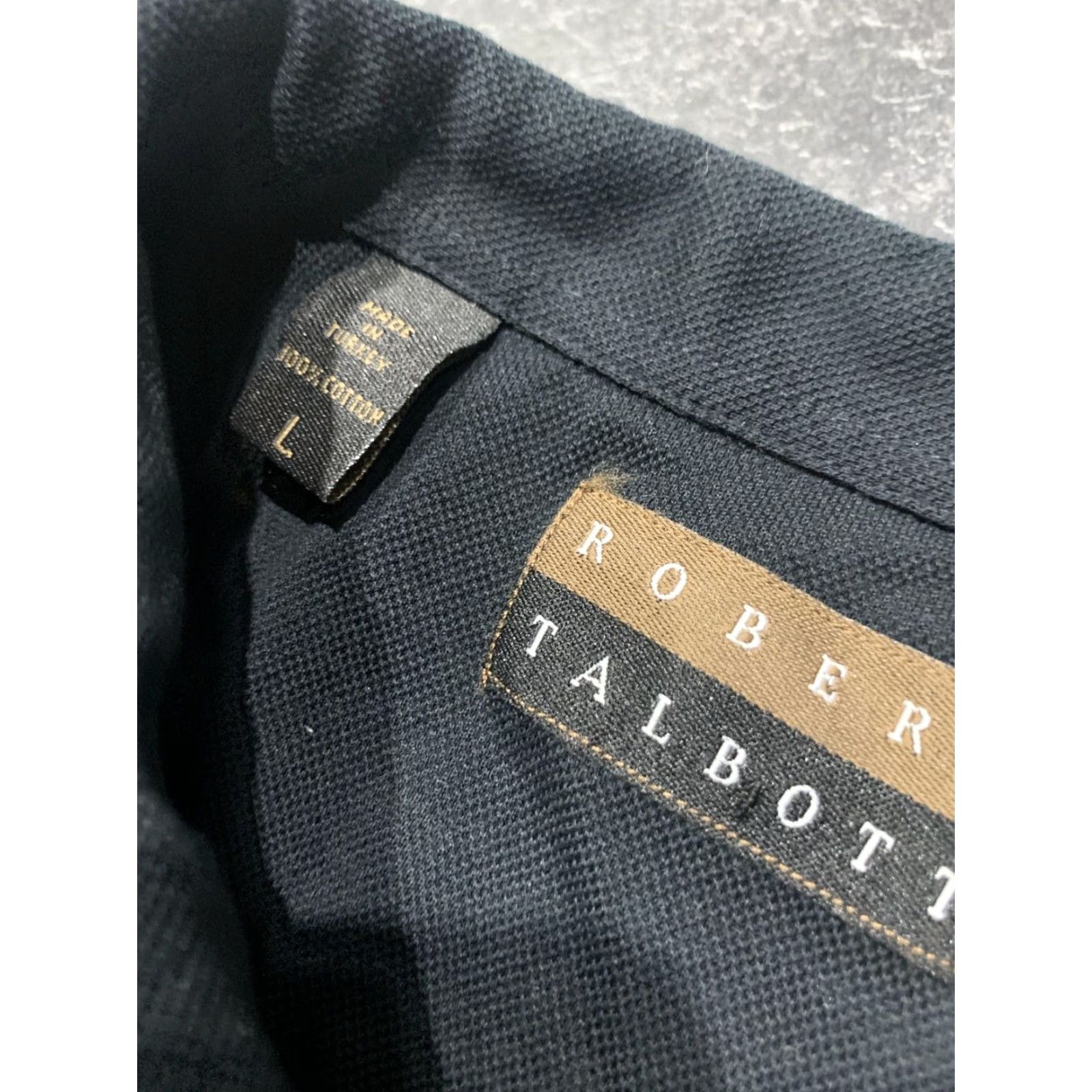 Robert Talbott Robert Talbott Mens Golf Polo Shirt Black Large Cotton Size US L / EU 52-54 / 3 - 6 Thumbnail