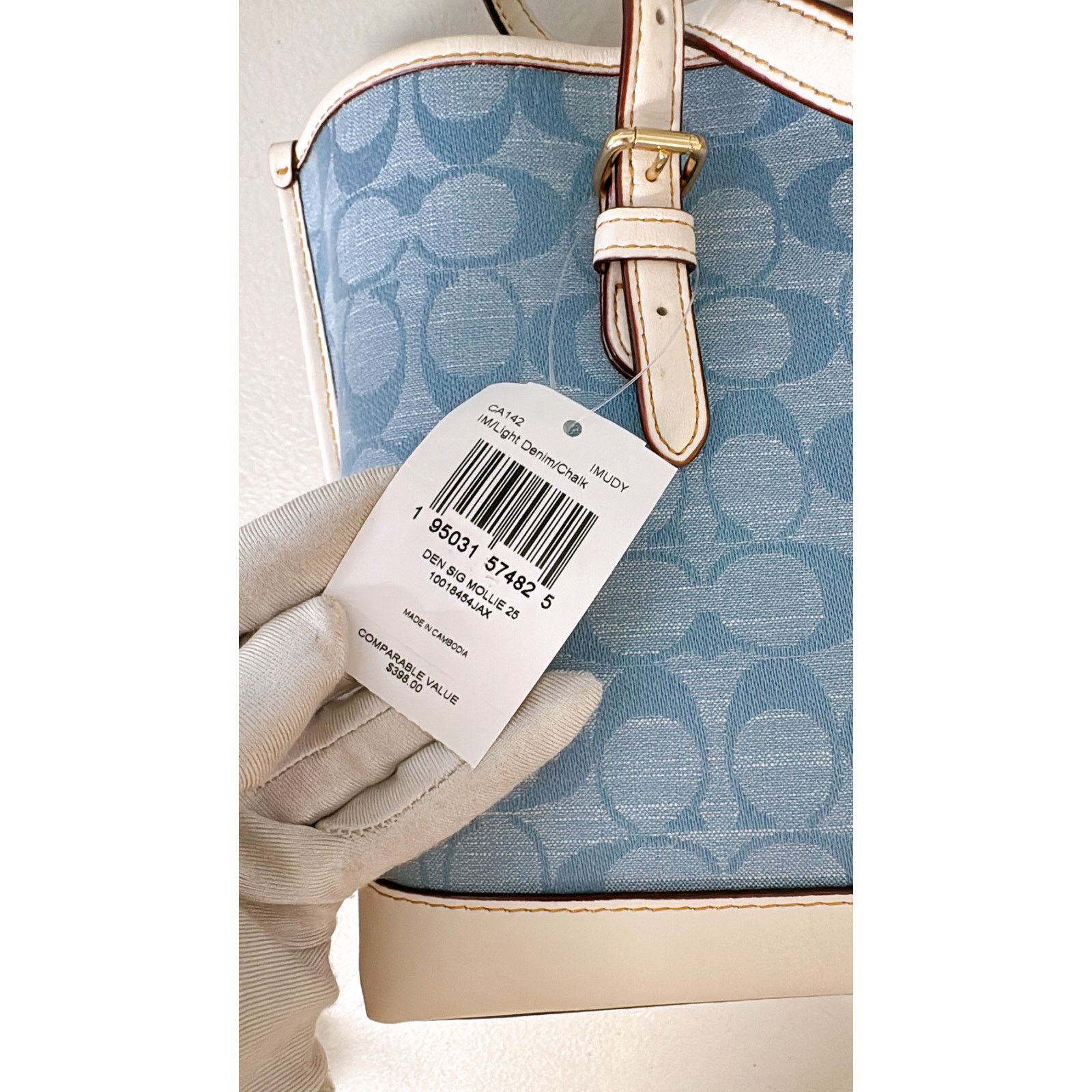 Coach Coach CA142 Mollie Tote 25 In Signature Chambray Light Denim Size ONE SIZE - 5 Thumbnail