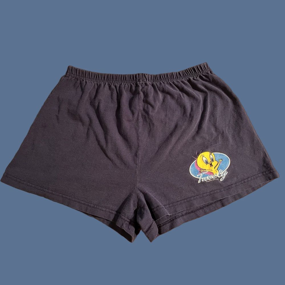 Vintage VINTAGE Looney Tunes Tweety Bird Sweat Shorts Women’s M Navy 1997 Size 32" / US 10 / IT 46 - 1 Thumbnail