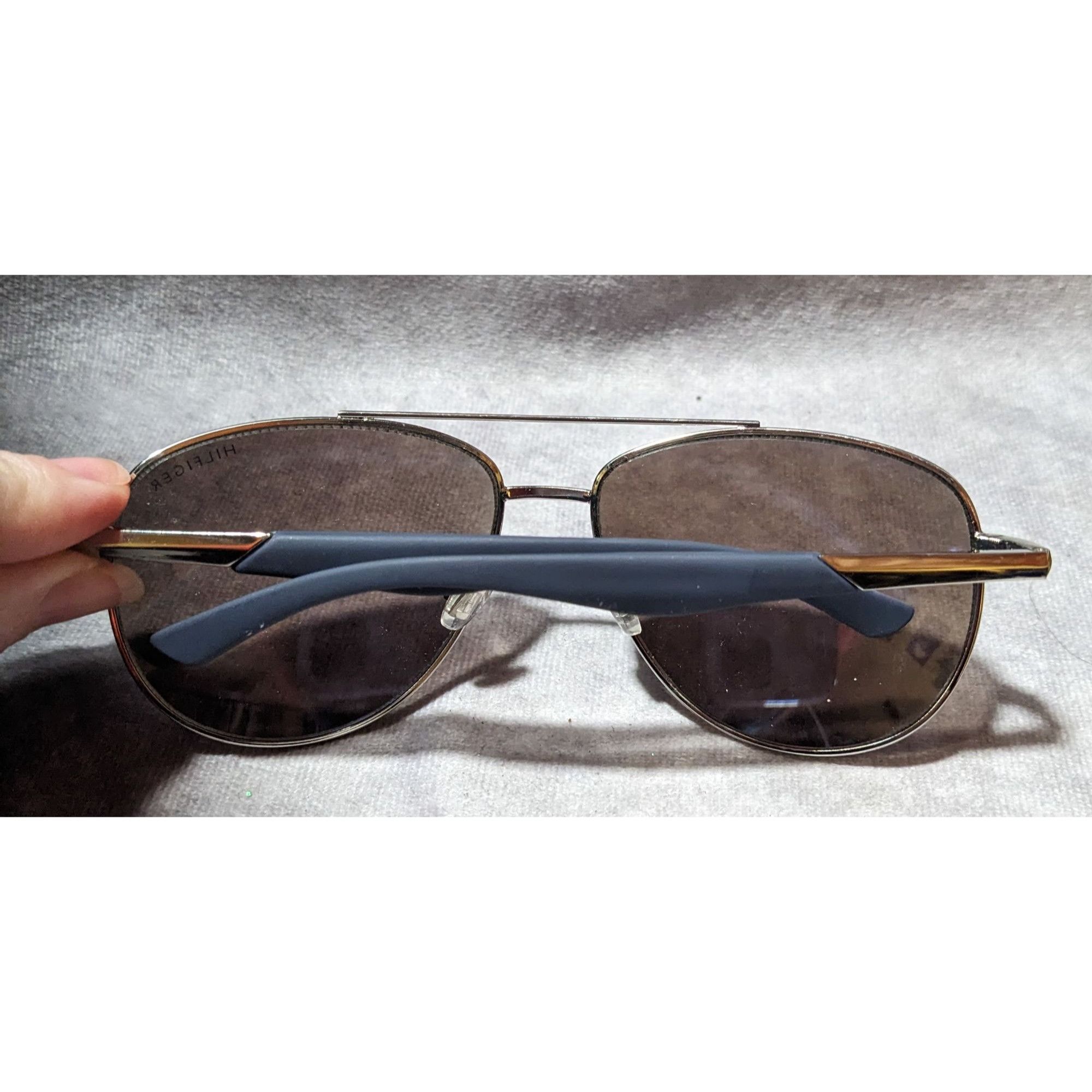 Tommy Hilfiger Tommy Hilfiger Lawrence OM587 Blue Aviator Sunglasses Size ONE SIZE - 10 Thumbnail
