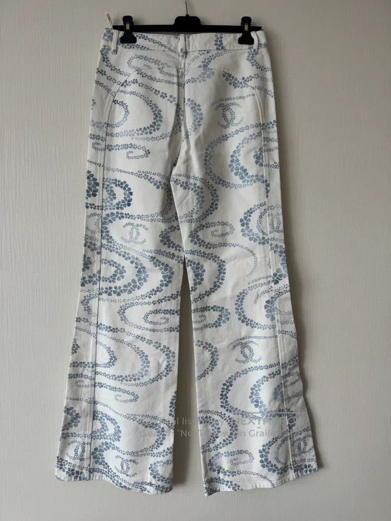 Chanel Chanel White printed jeans Size 25" / US 0 / IT 36 - 2 Thumbnail