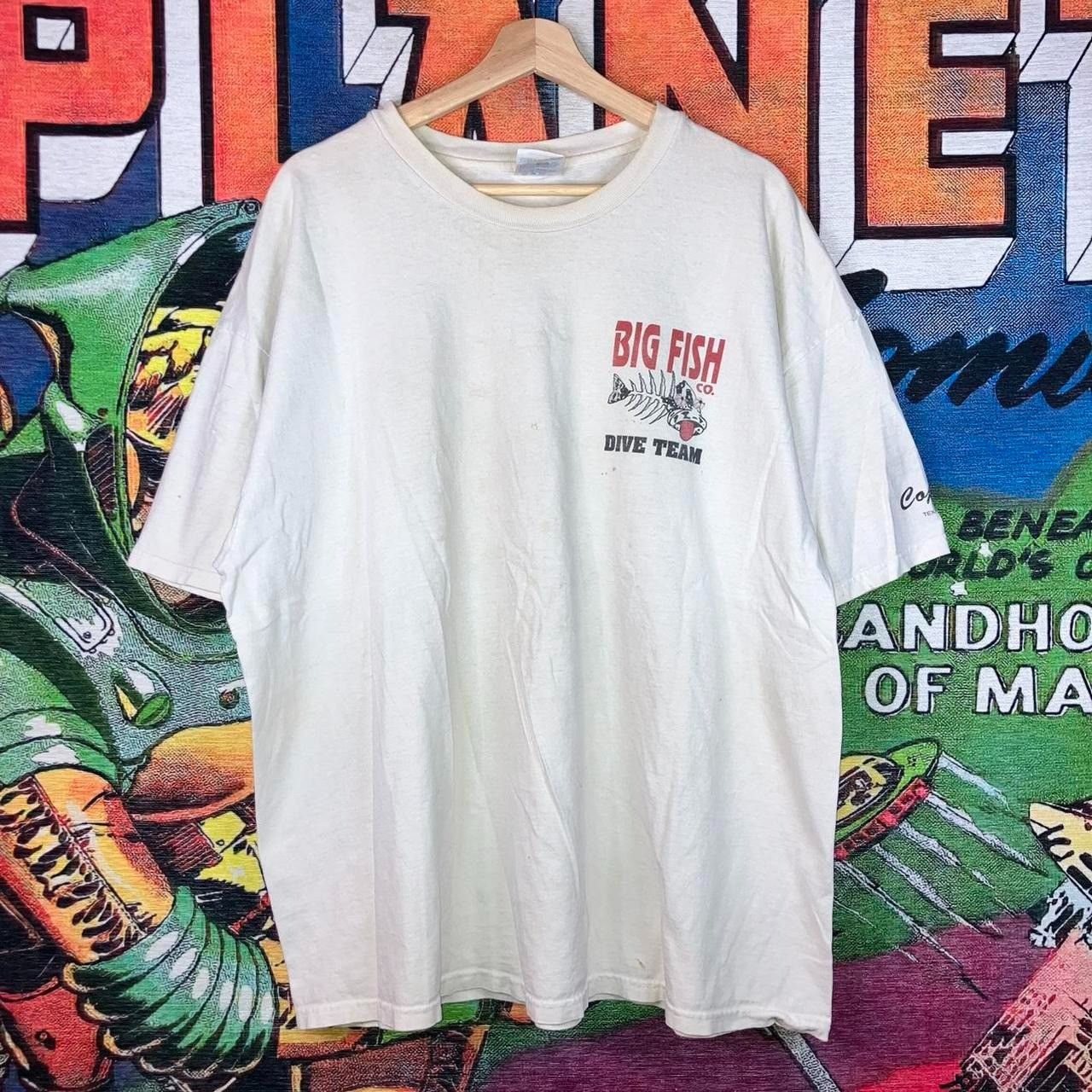 Vintage Vintage 90s 1996 Big Fish Diving Club Tee Size 2XL Size US XL / EU 56 / 4 - 2 Thumbnail