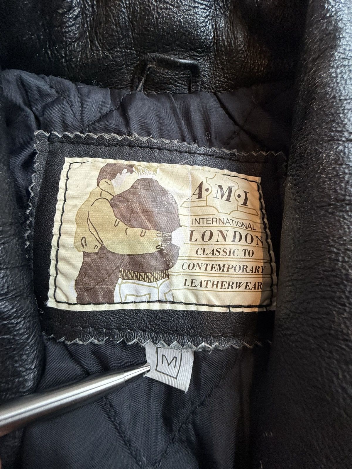 AMI A.M.I vintage leather patches motorcycle jacket rare oil Size US L / EU 52-54 / 3 - 22 Thumbnail