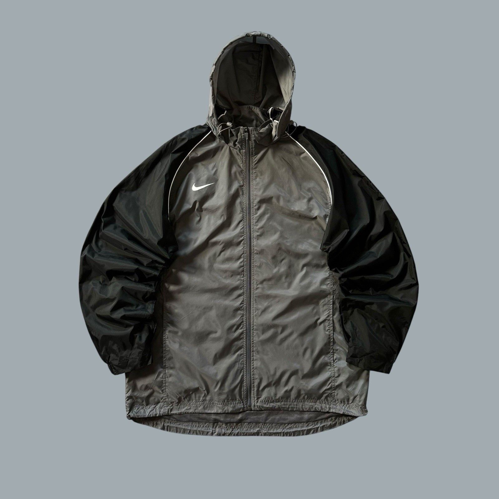 Y2K Drill Nike Windbreaker Jacket Swoosh Techwear Zip